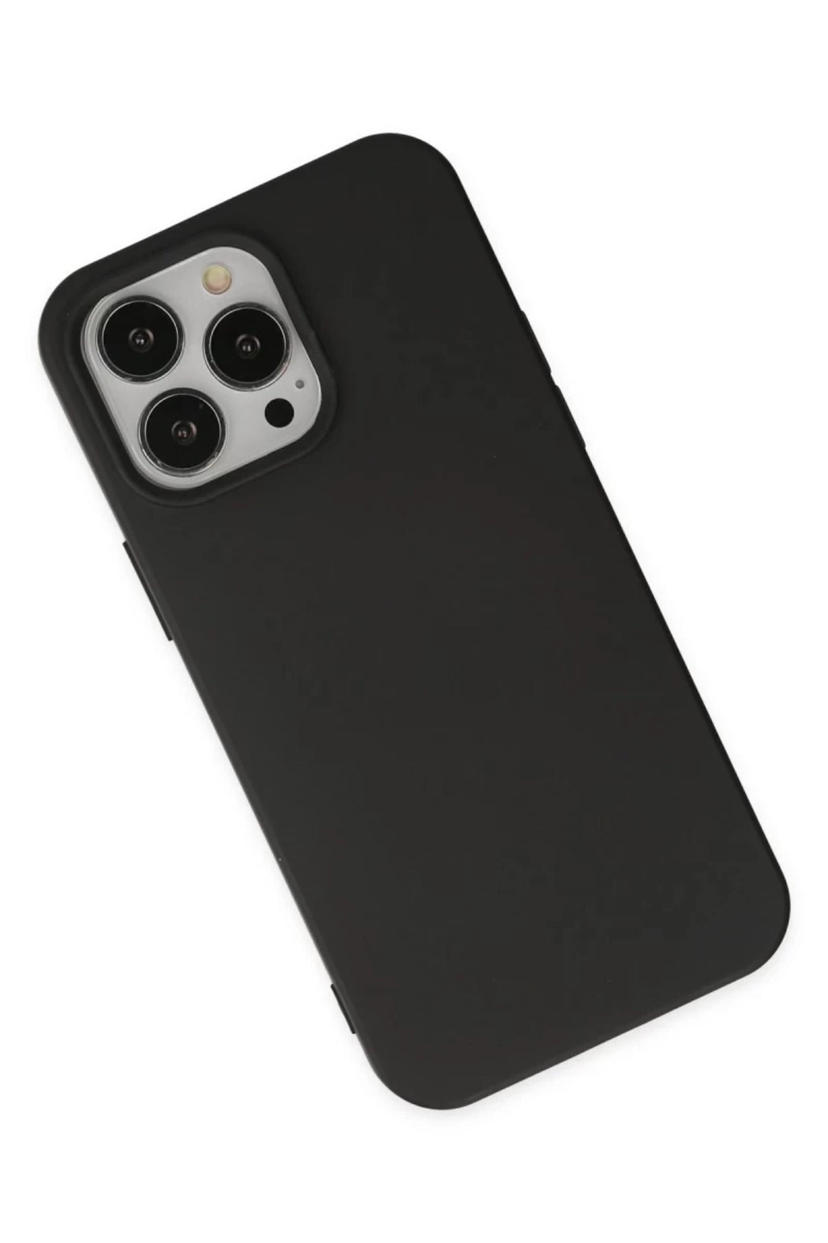Apple iPhone 15 Pro Uyumlu Kılıf Nano içi Kadife Silikon - Siyah