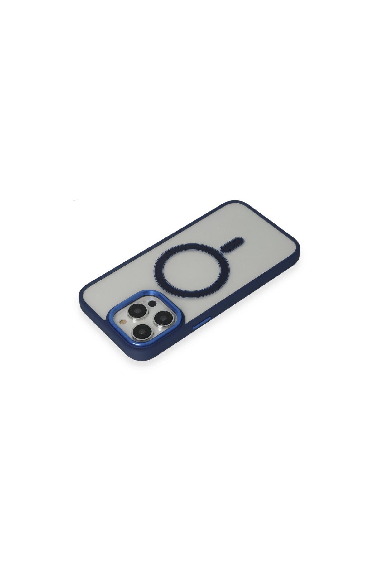 Apple iPhone 15 Pro Max Uyumlu Kılıf Room Magneticsafe Silikon - Lacivert