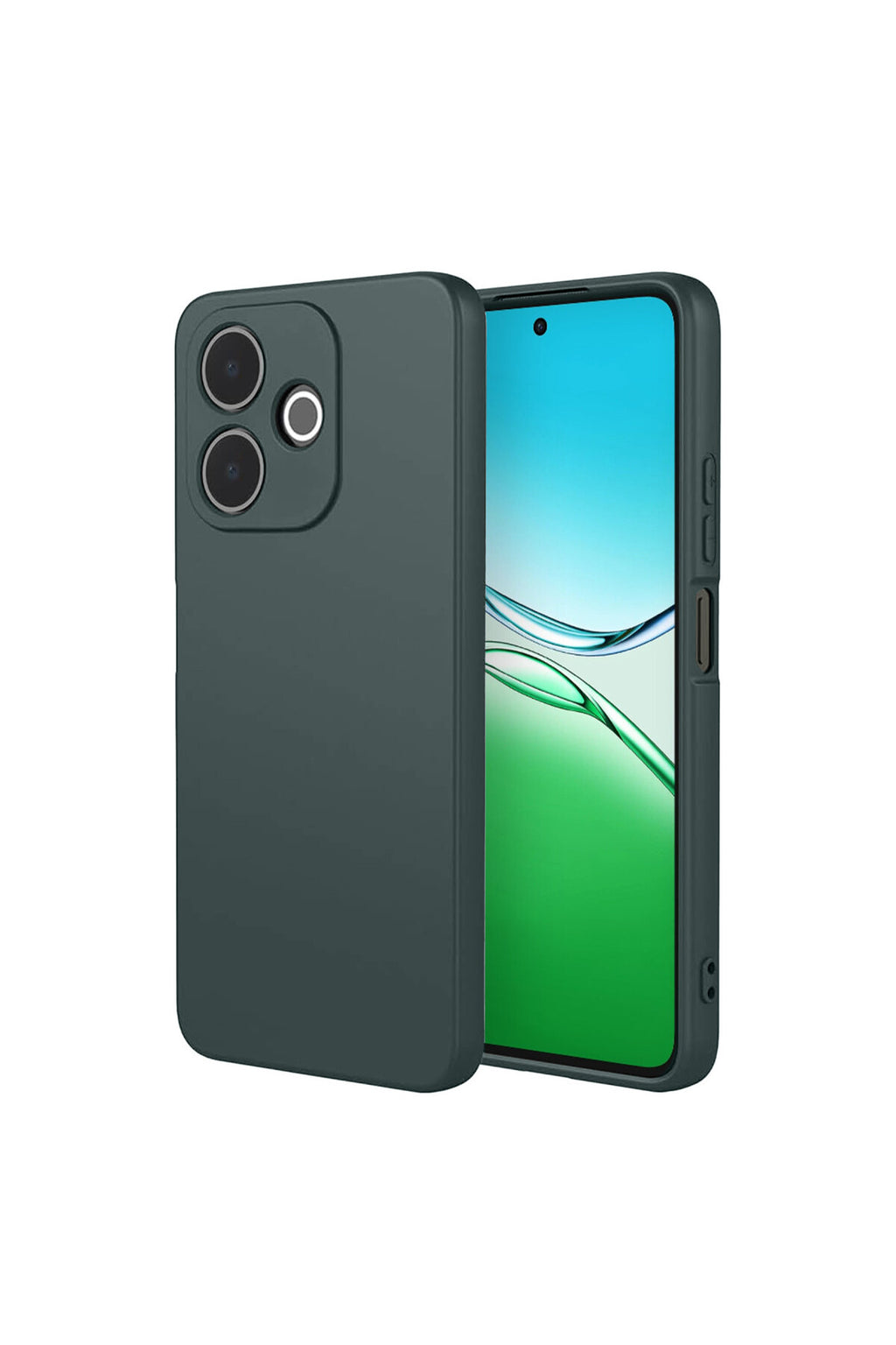 Oppo A5 Pro 4G Uyumlu First Silikon - Koyu Yeşil