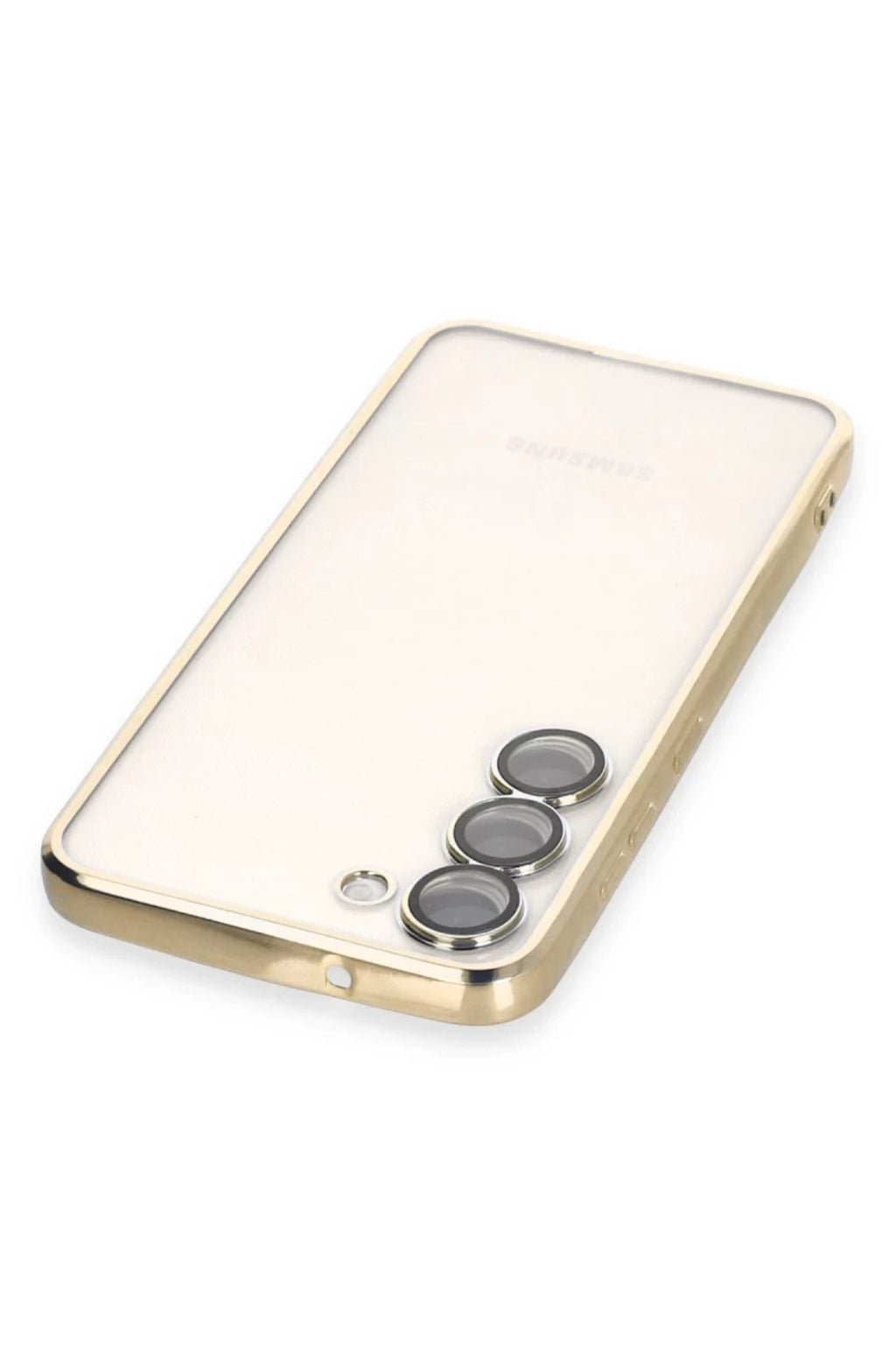 Samsung Galaxy S23 Plus Uyumlu Kılıf Lensli Silikon - Gold