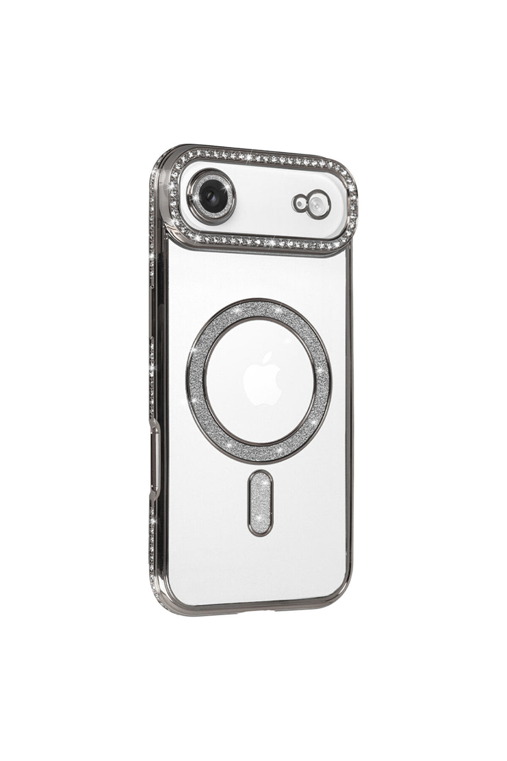 Apple iPhone 17 Air Uyumlu Joke Simli Magneticsafe Kılıf - Gümüş