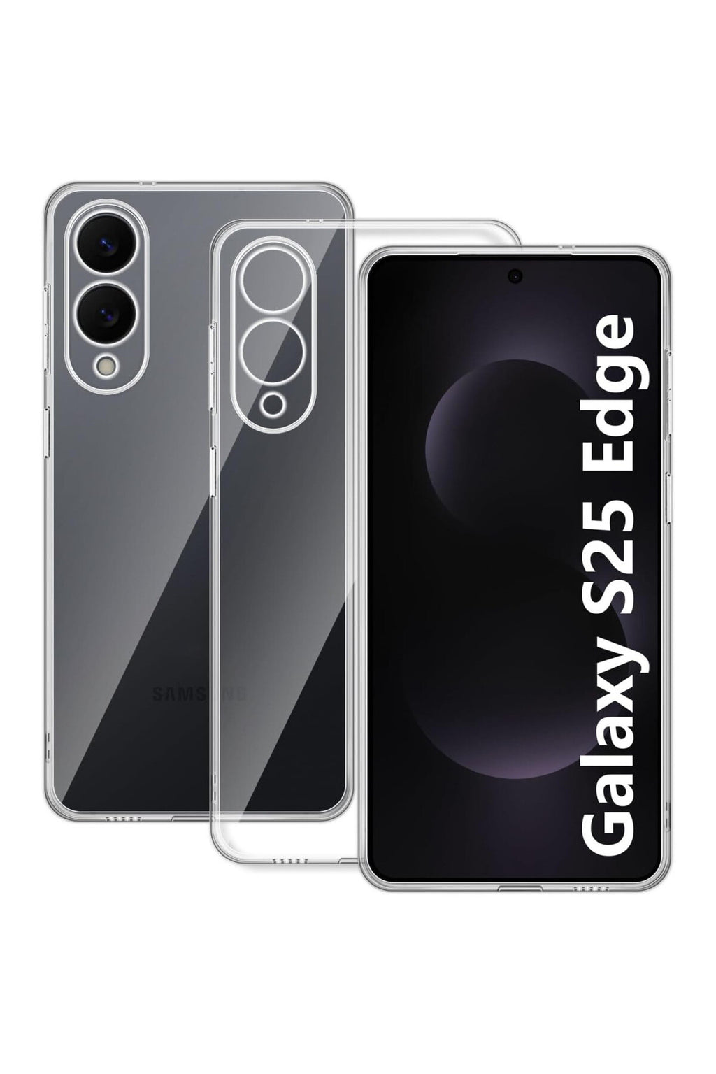 Samsung Galaxy S25 Uyumlu Edge Kılıf Lüx Şeffaf Silikon