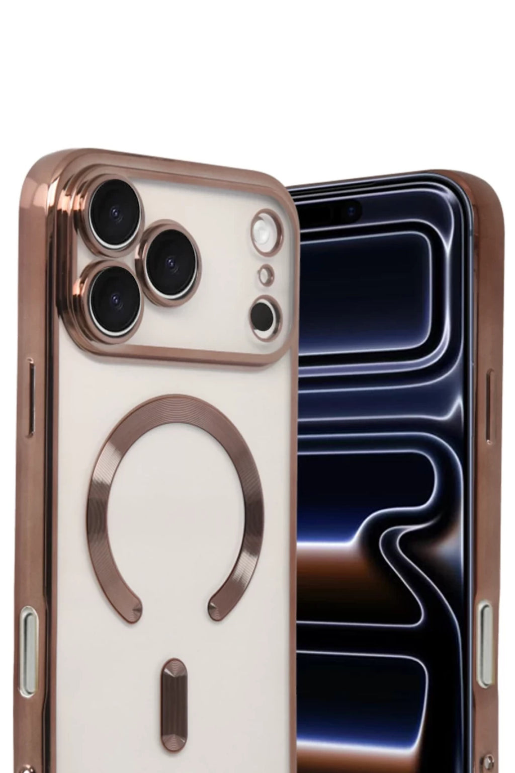 Apple iPhone 17 Pro Uyumlu Kross Magneticsafe Kapak - Çöl Titanyum