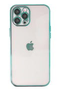Apple iPhone 12 Pro Max Uyumlu Kılıf Lensli Silikon - Yeşil