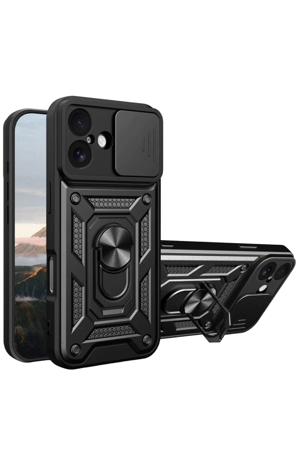 Apple iPhone 17 Uyumlu Pars Lens Yüzüklü Silikon - Siyah