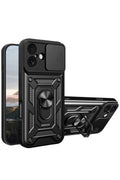 Apple iPhone 17 Uyumlu Pars Lens Yüzüklü Silikon - Siyah