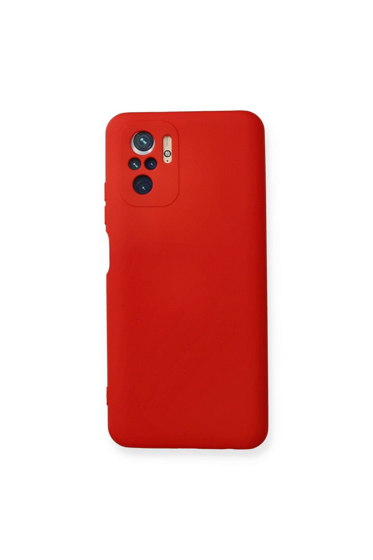 Xiaomi Redmi Note 10 Uyumlu Kılıf Nano içi Kadife Silikon - Kırmızı