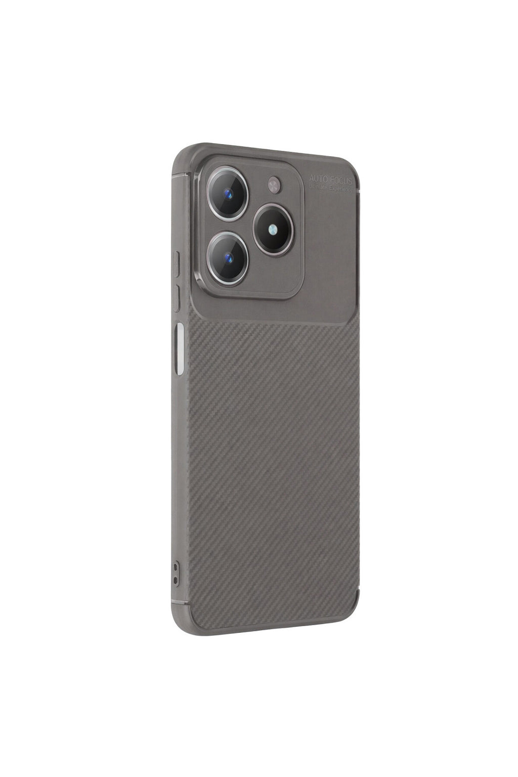 Realme C61 Uyumlu Kılıf Auto Focus Karbon Kapak - Gri