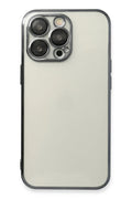 Apple iPhone 14 Pro Uyumlu Kılıf Lensli Silikon - Siyah
