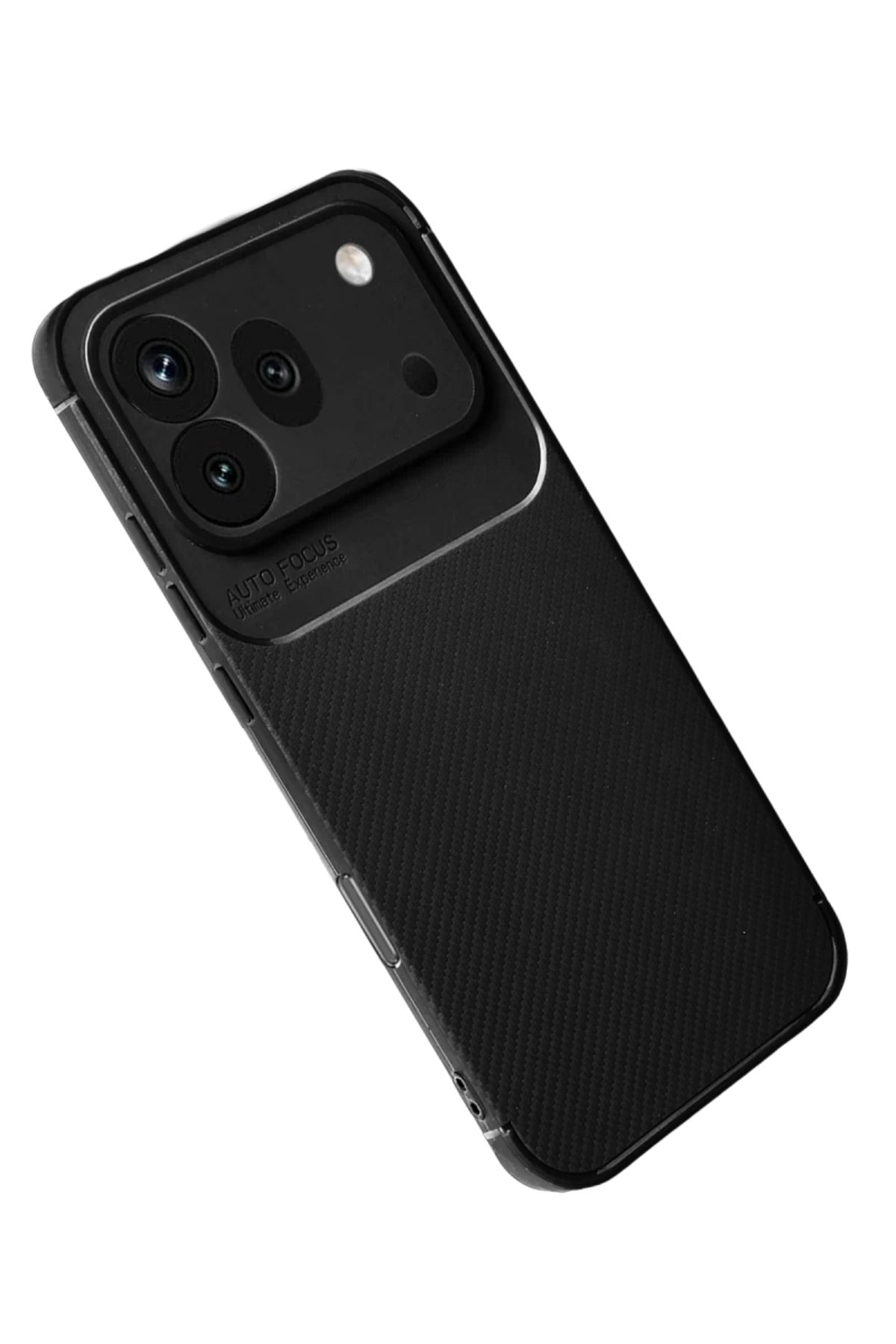 Huawei Honor 600 Pro Uyumlu Auto Focus Karbon Kapak - Siyah