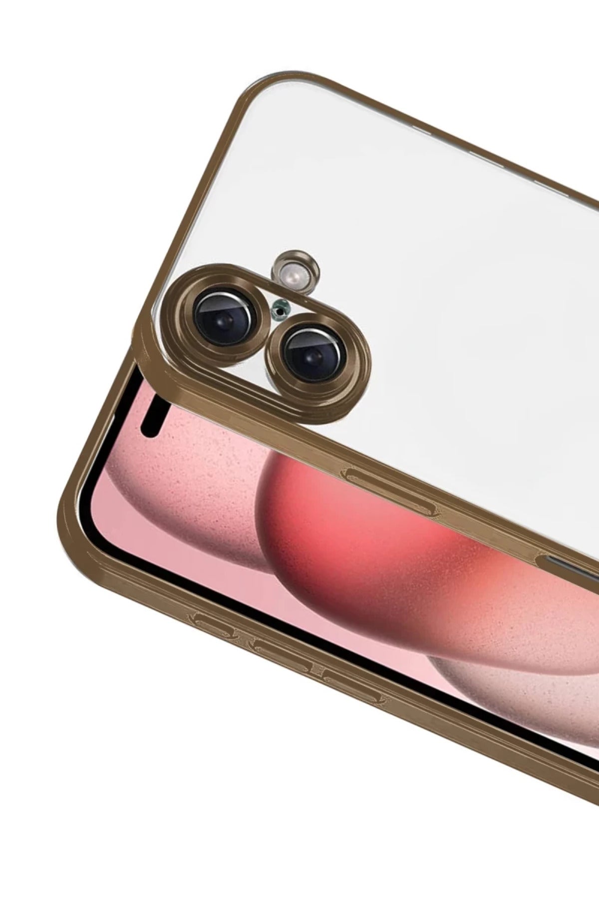 Apple iPhone 17 Uyumlu Lensli Silikon - Çöl Titanyum