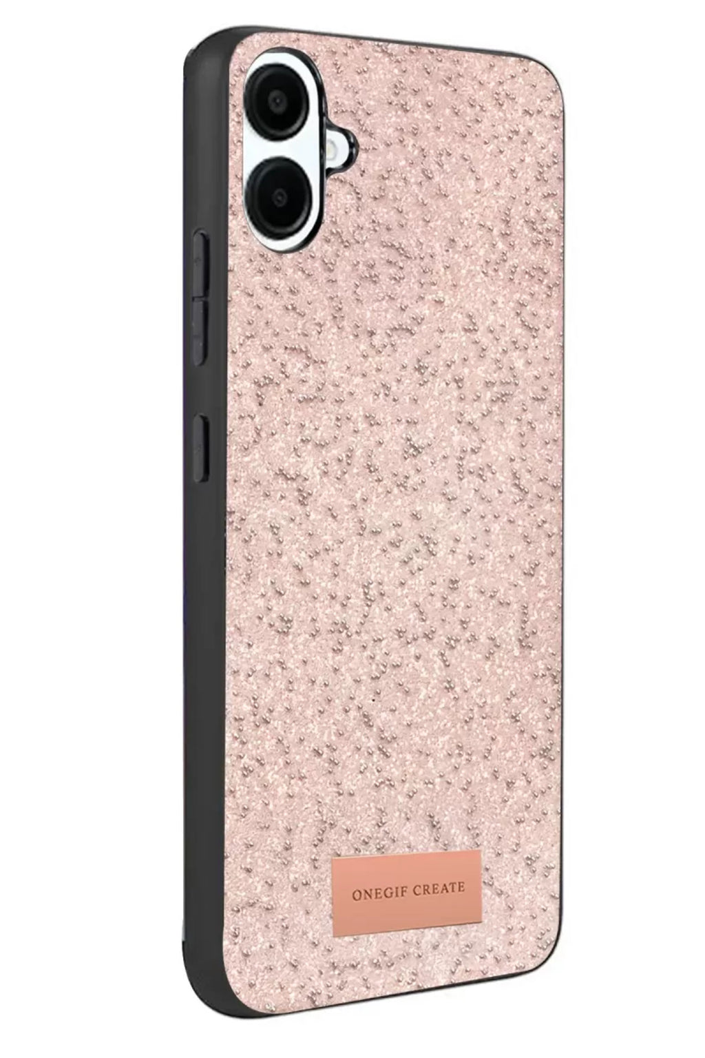 Onegif Samsung Galaxy A07 4G Uyumlu Bright Simli Kapak - Pembe