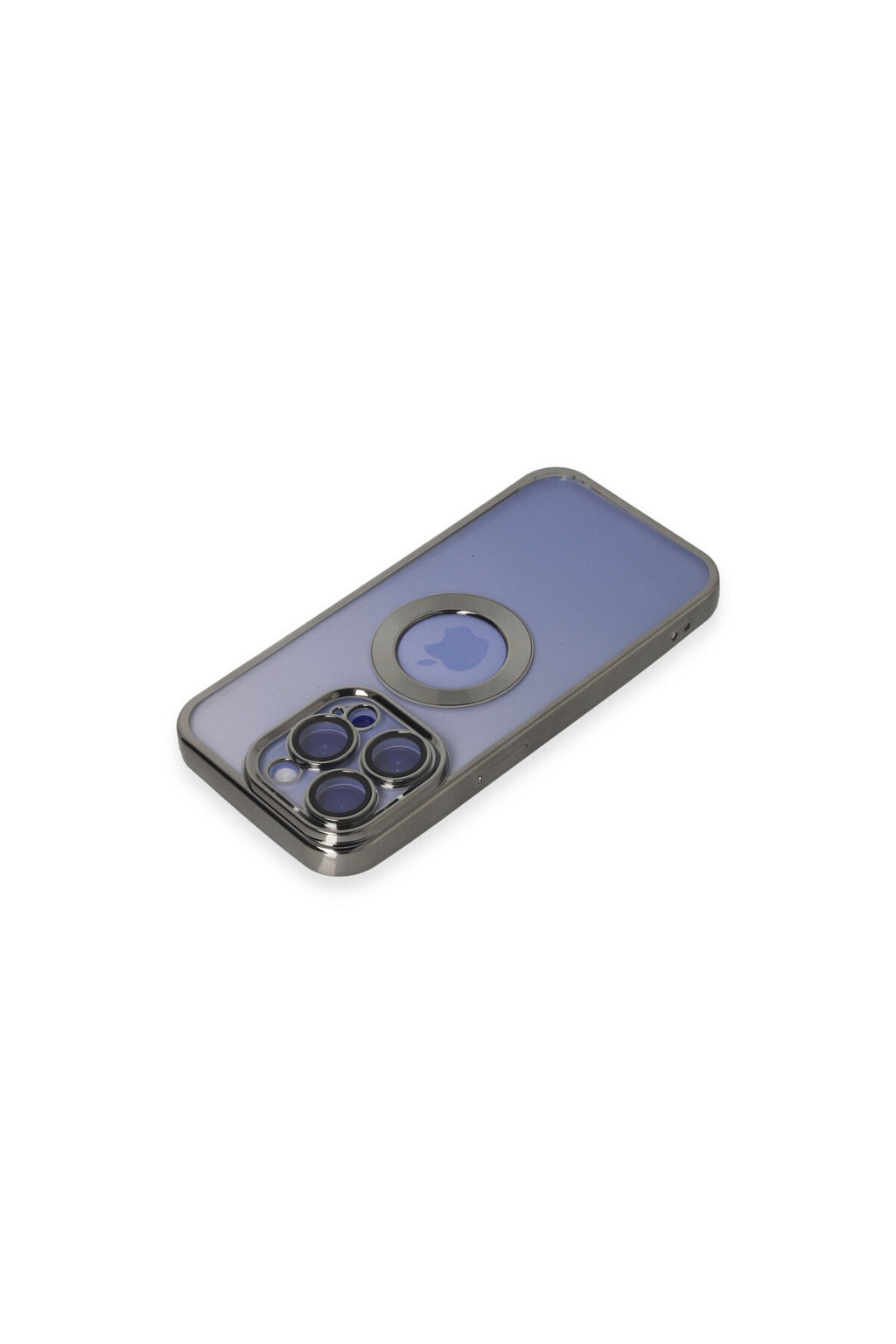 Apple iPhone 15 Pro Uyumlu Kılıf Slot Silikon - Titan Gri