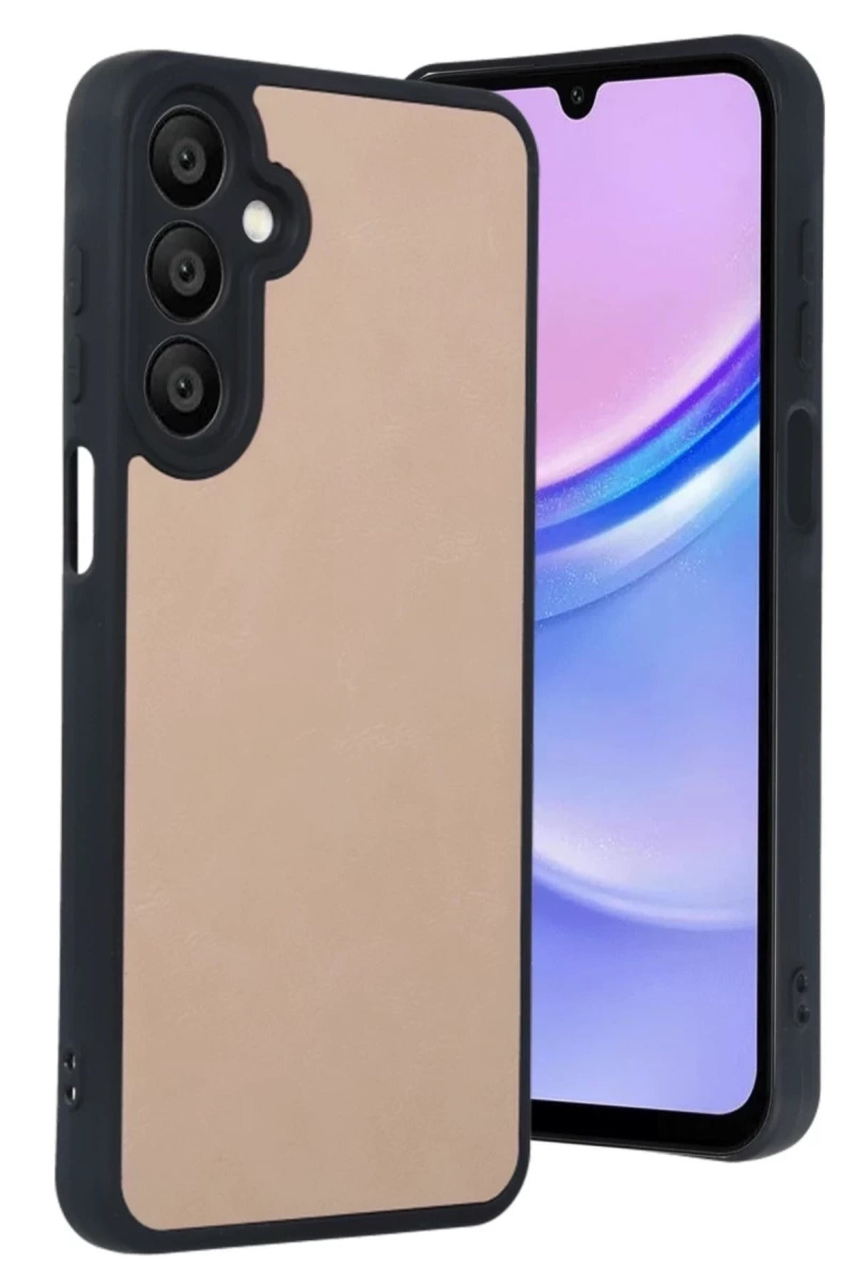 Samsung Galaxy A35 5G Uyumlu Kılıf Aras Deri Kapak - Pudra