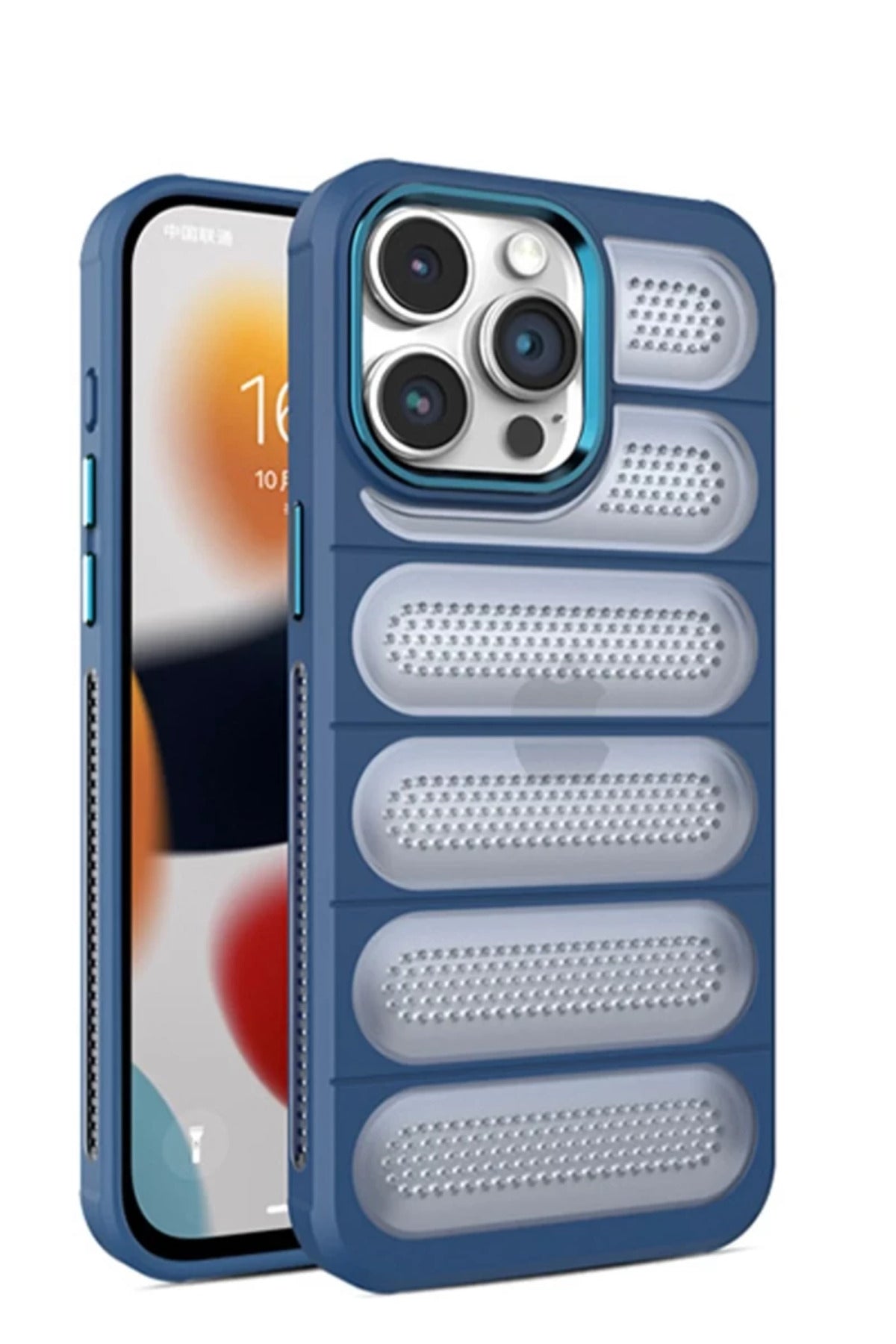 Apple iPhone 15 Pro Max Uyumlu Kılıf Airmax Silikon Kapak - Lacivert