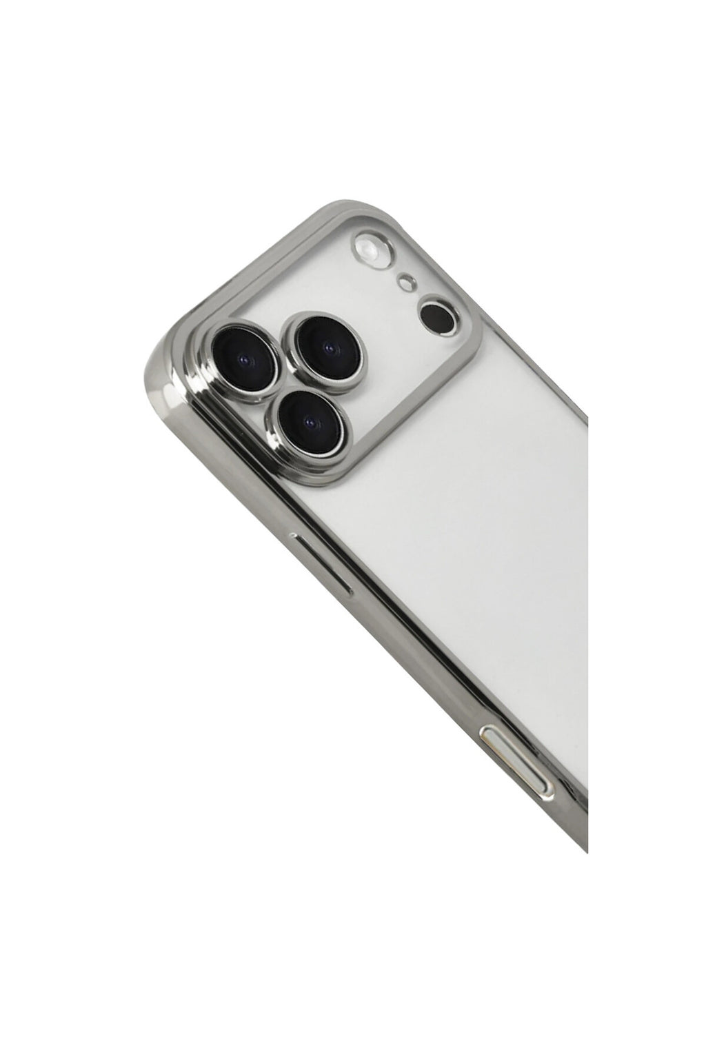 Apple iPhone 17 Pro Uyumlu Lensli Silikon - Gümüş