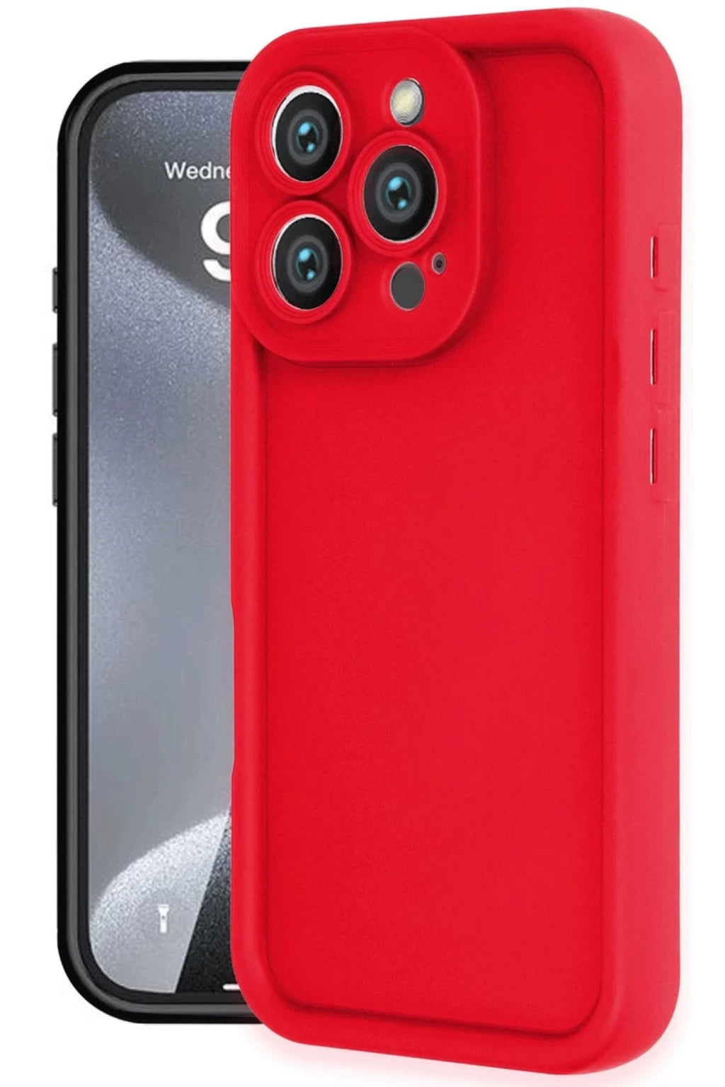 Apple iPhone 16 Pro Max Uyumlu Kılıf Viera Silikon - Kırmızı