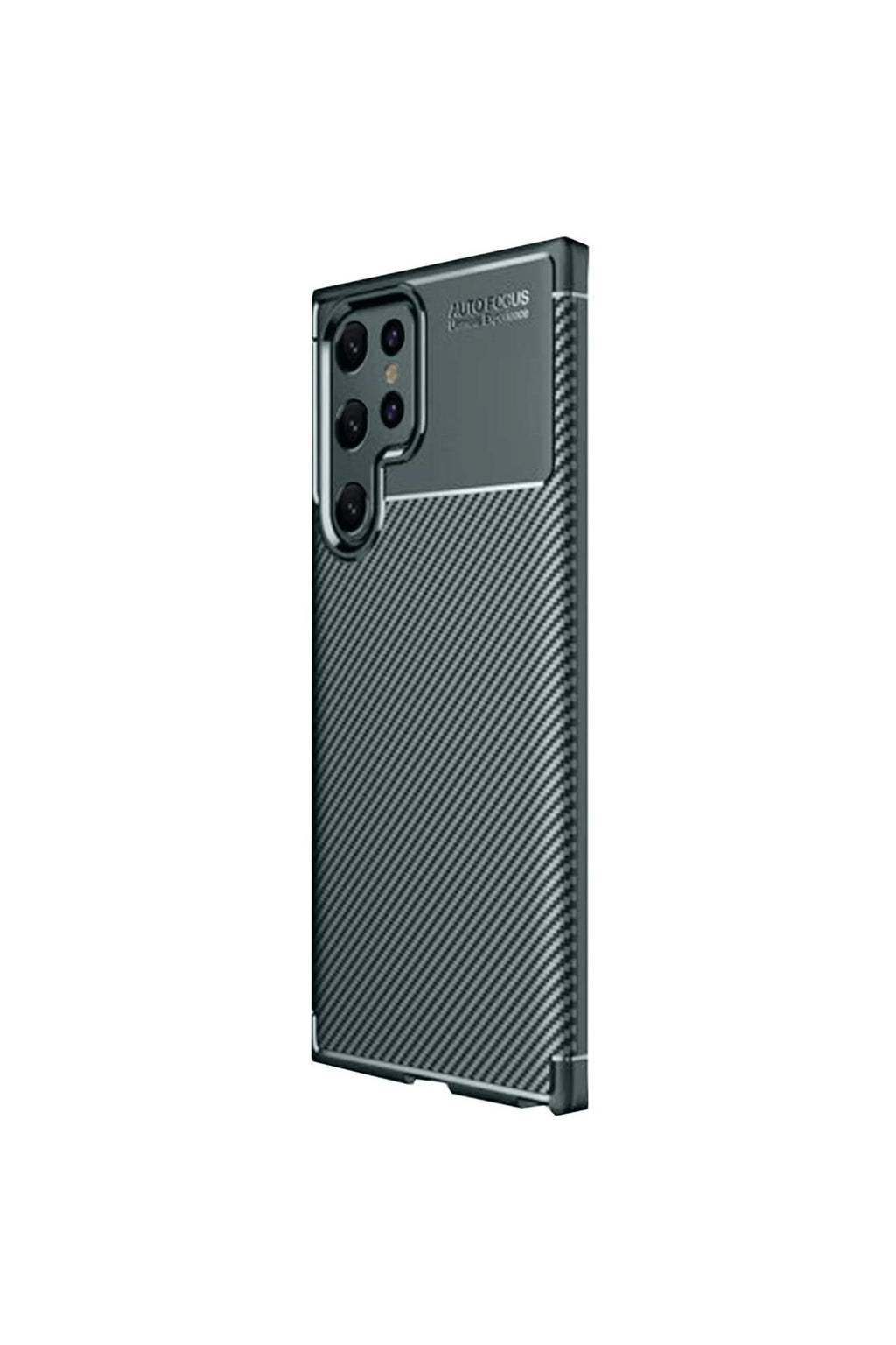 Samsung Galaxy S25 Ultra Uyumlu Kılıf Auto Focus Karbon Kapak - Koyu Yeşil