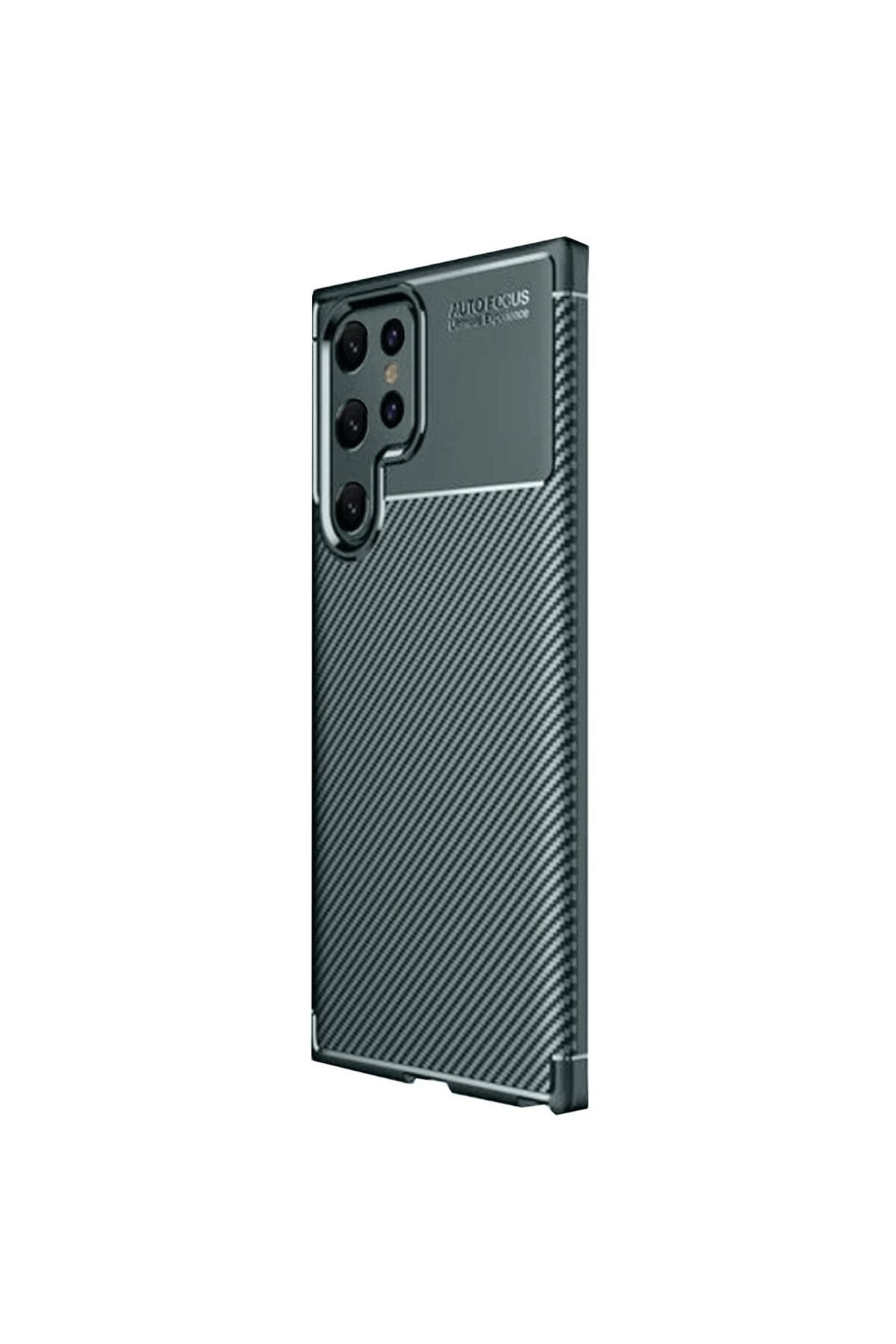 Samsung Galaxy S25 Ultra Uyumlu Kılıf Auto Focus Karbon Kapak - Koyu Yeşil