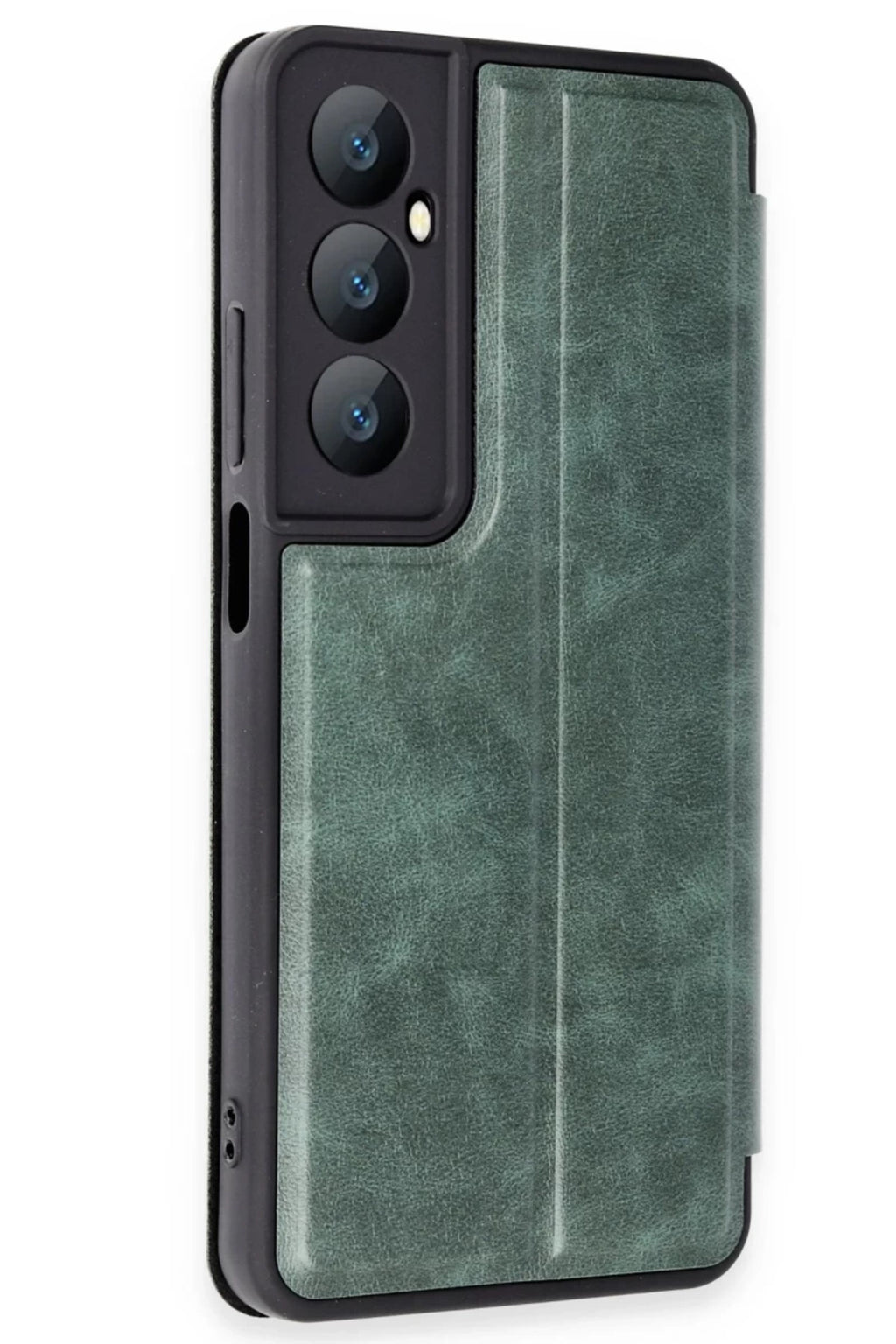 Realme C65 Uyumlu Kılıf Flip Cover - Koyu Yeşil