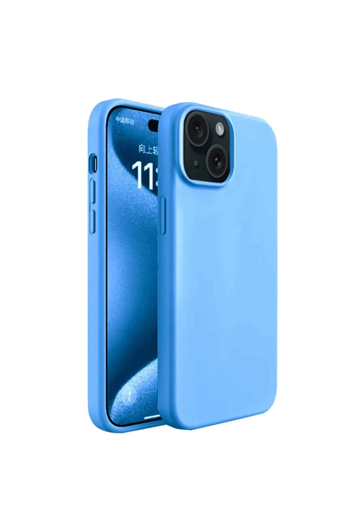 Apple iPhone 15 Uyumlu Kılıf First Silikon - Mavi