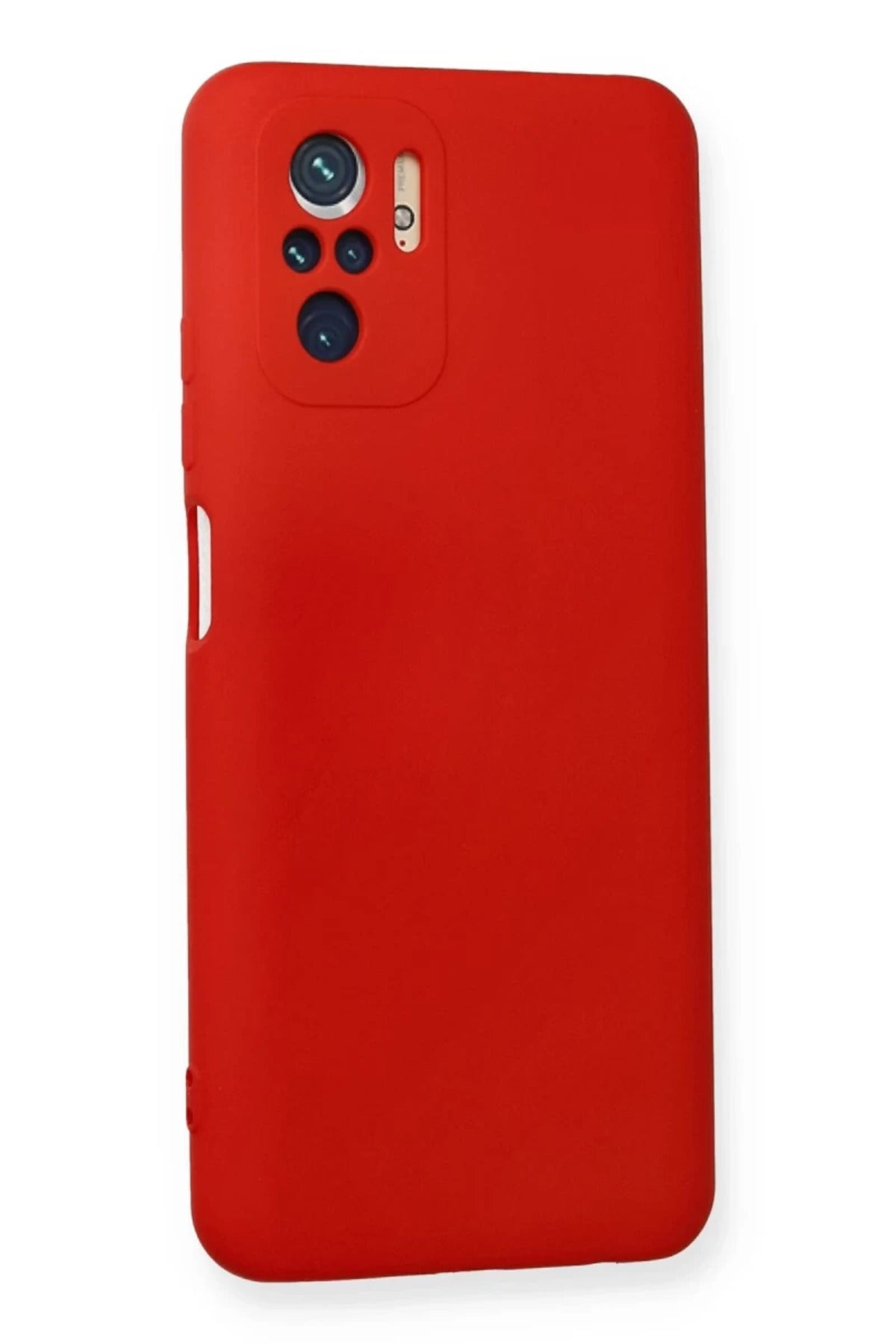 Xiaomi Redmi Note 10 Uyumlu Kılıf Nano içi Kadife Silikon - Kırmızı