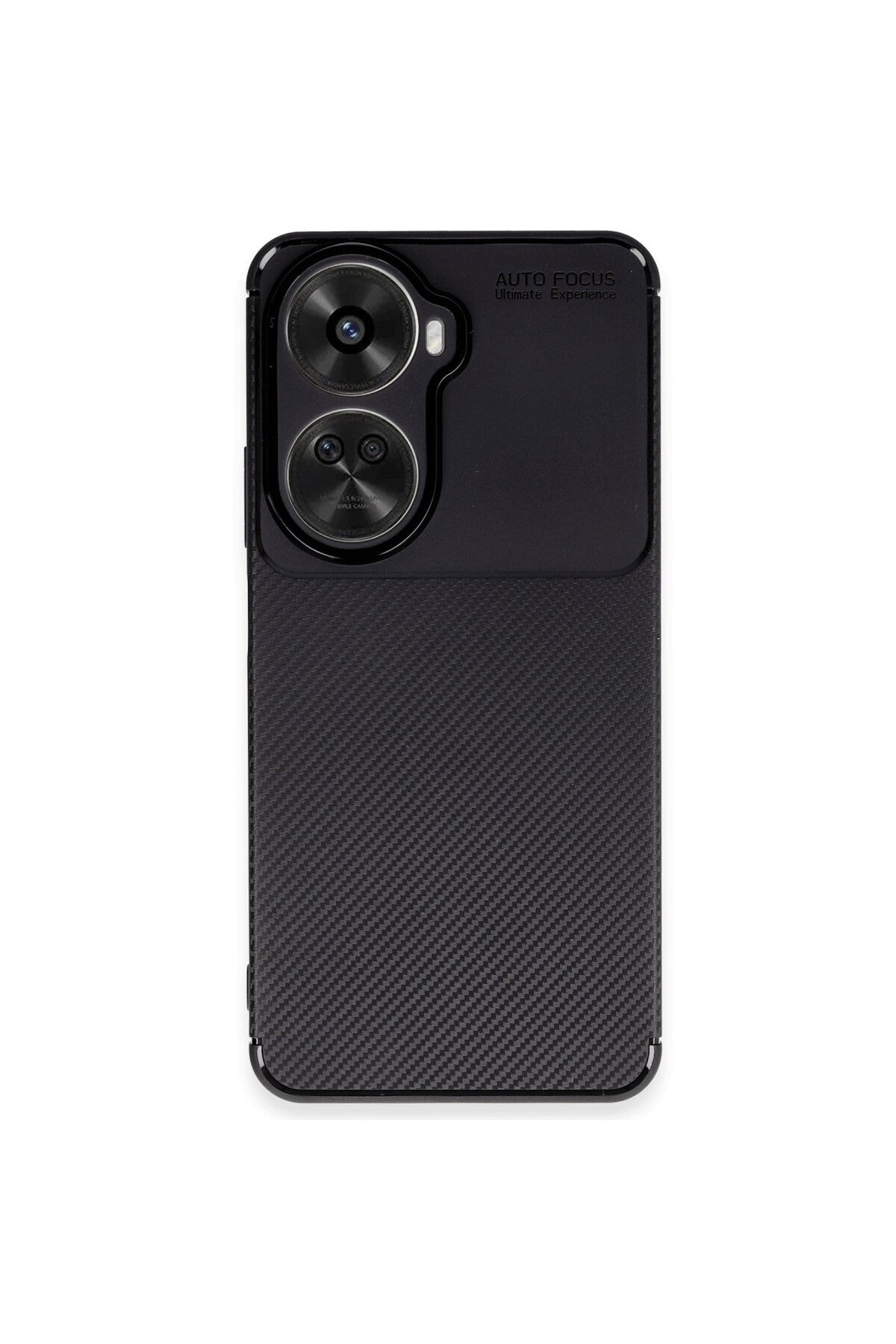 Huawei Nova 12 SE Uyumlu Kılıf Auto Focus Karbon Kapak - Siyah