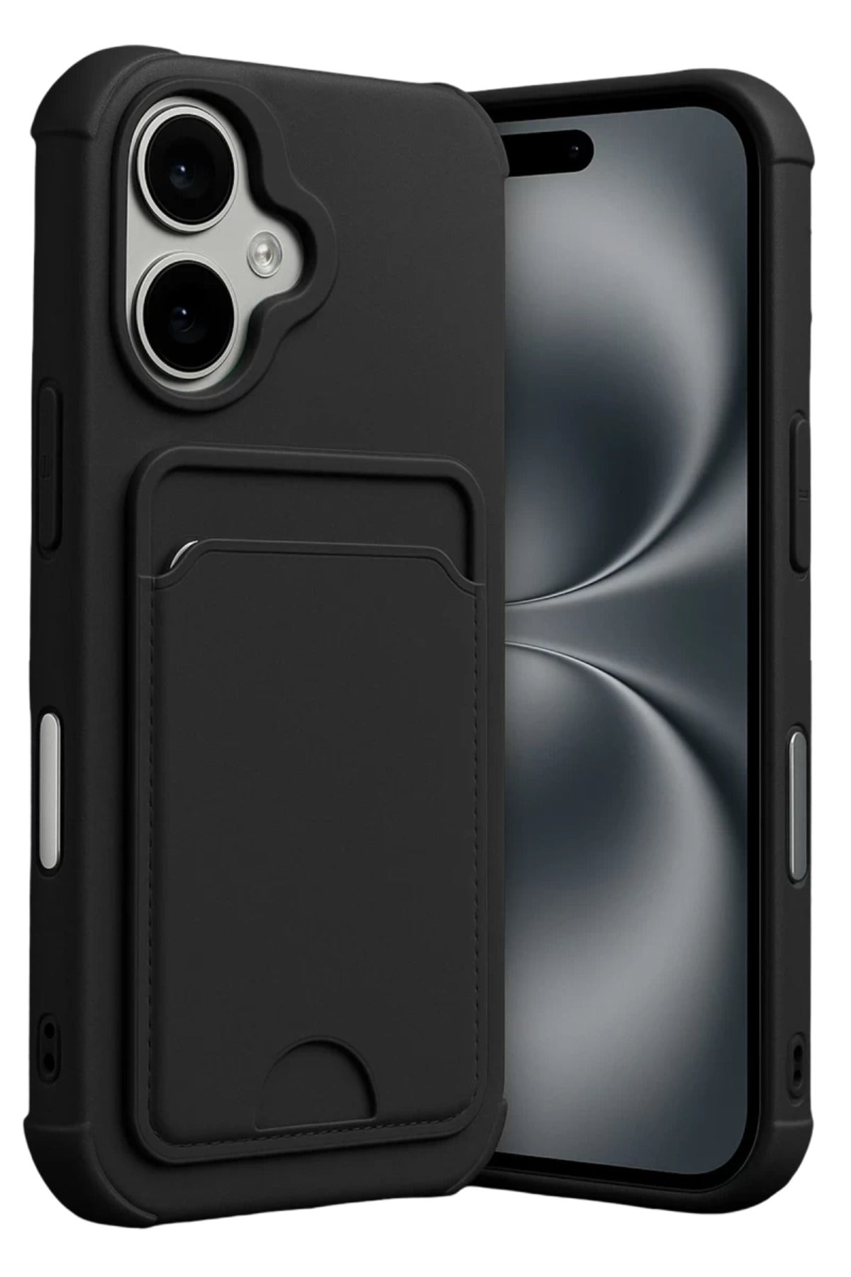 Apple iPhone 17 Uyumlu Kelvin Kartvizitli Silikon - Siyah