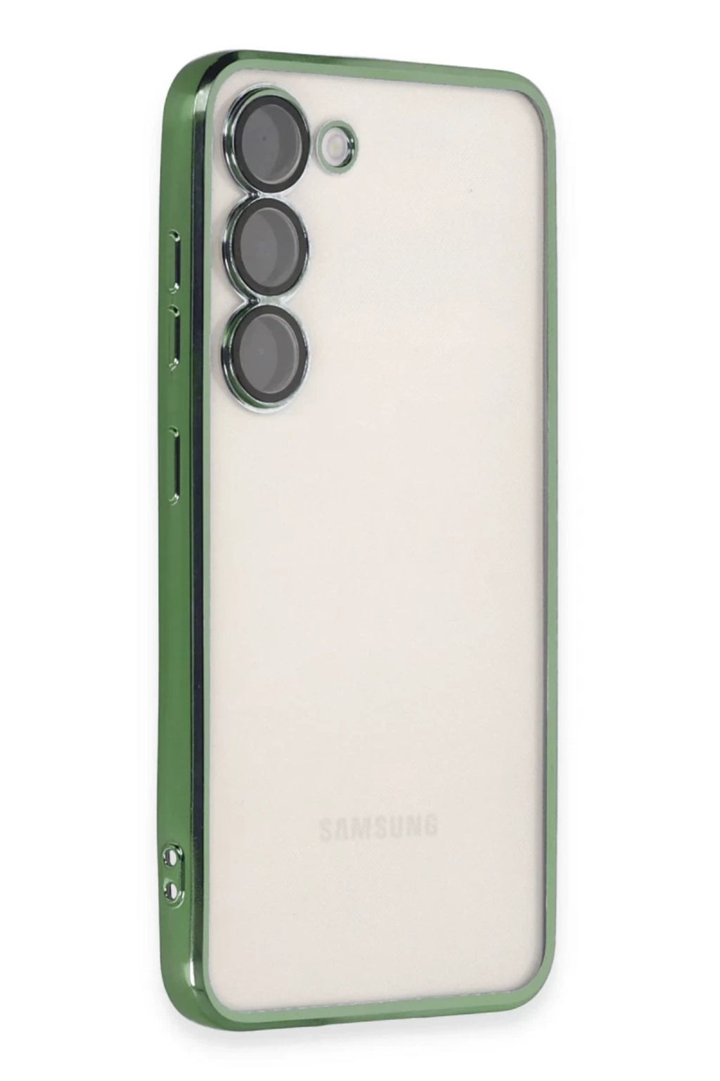 Samsung Galaxy S23 Plus Uyumlu Kılıf Lensli Silikon - Yeşil