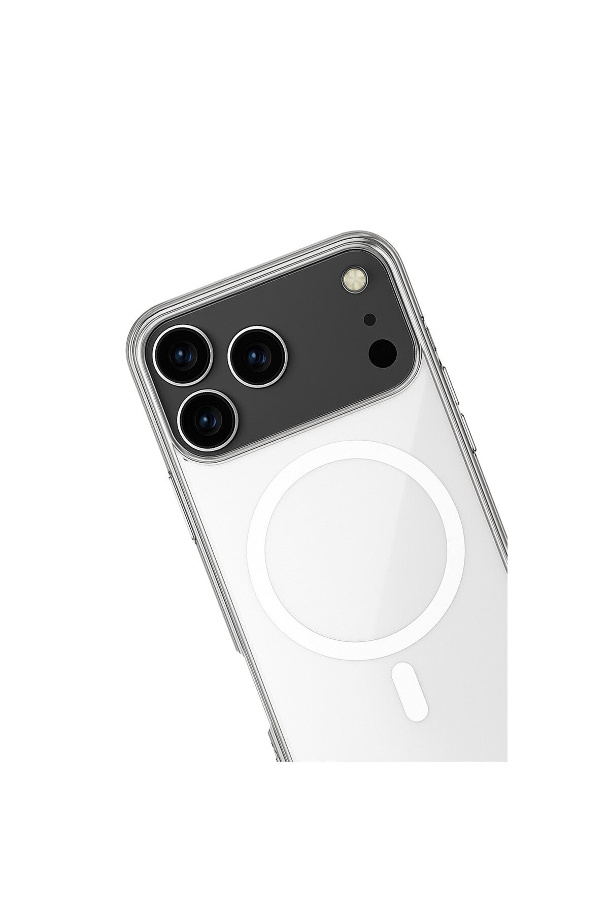 Apple iPhone 17 Pro Uyumlu Kılıf Magneticsafe Şeffaf Silikon - Şeffaf