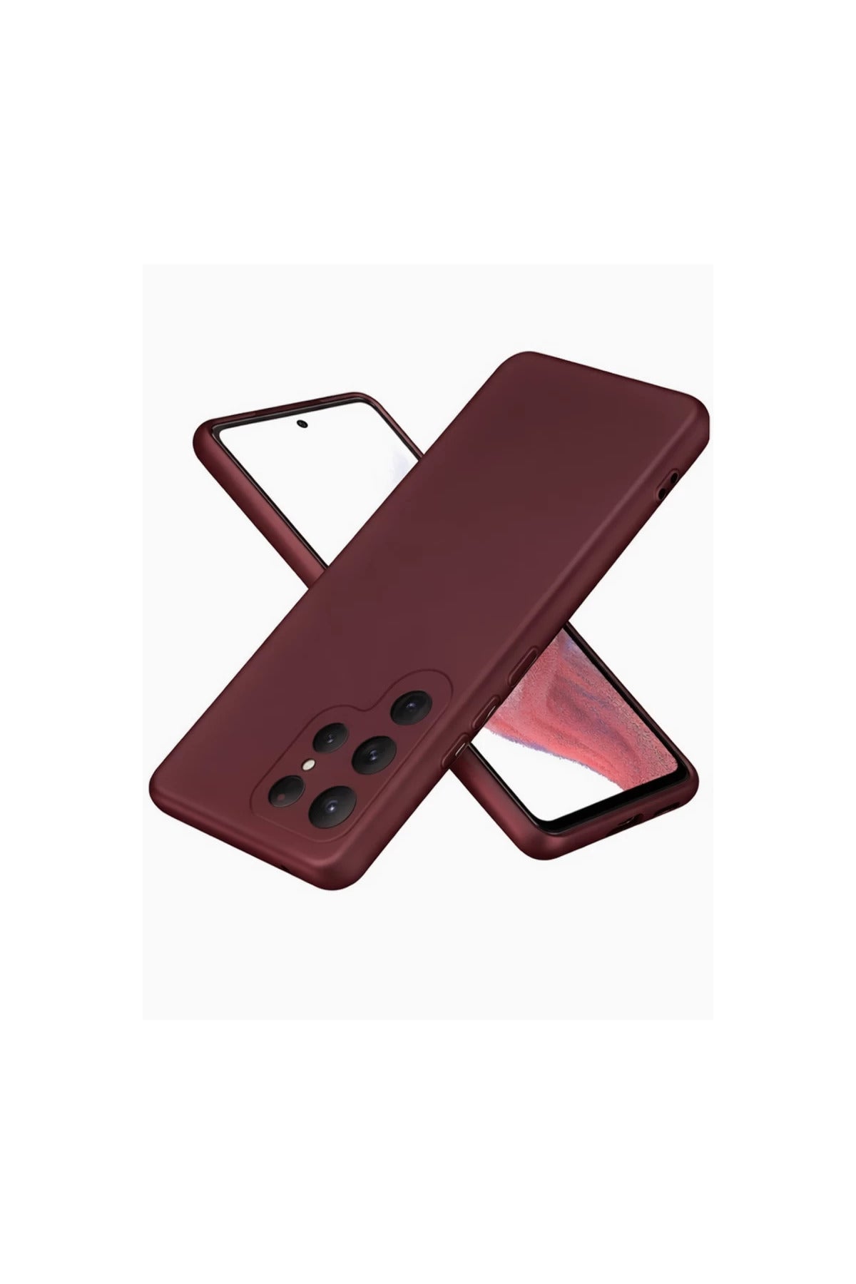 Samsung Galaxy S25 Ultra Uyumlu Kılıf First Silikon - Bordo