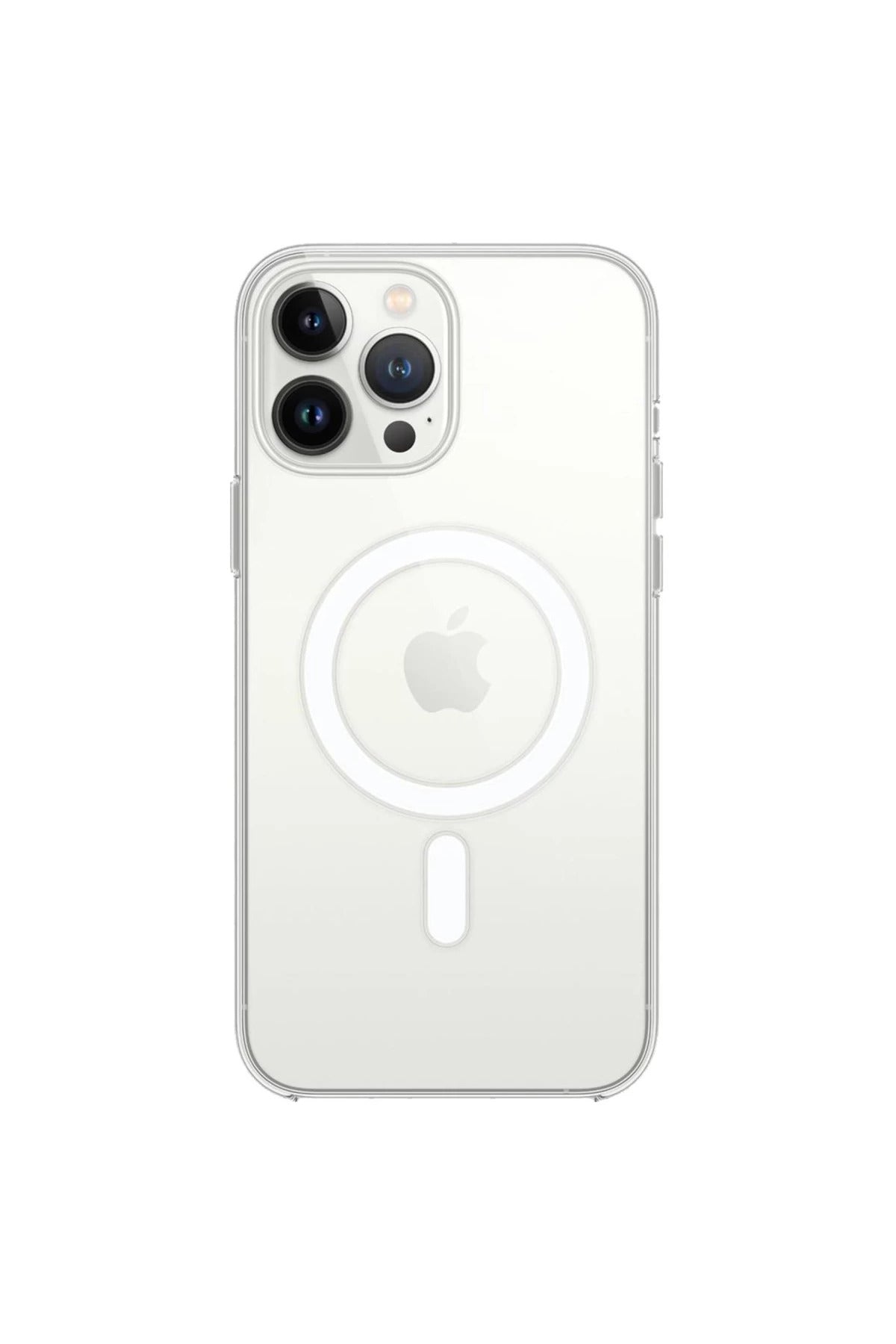 Apple iPhone 14 Pro Max Uyumlu Kılıf Magneticsafe Şeffaf Silikon - Şeffaf