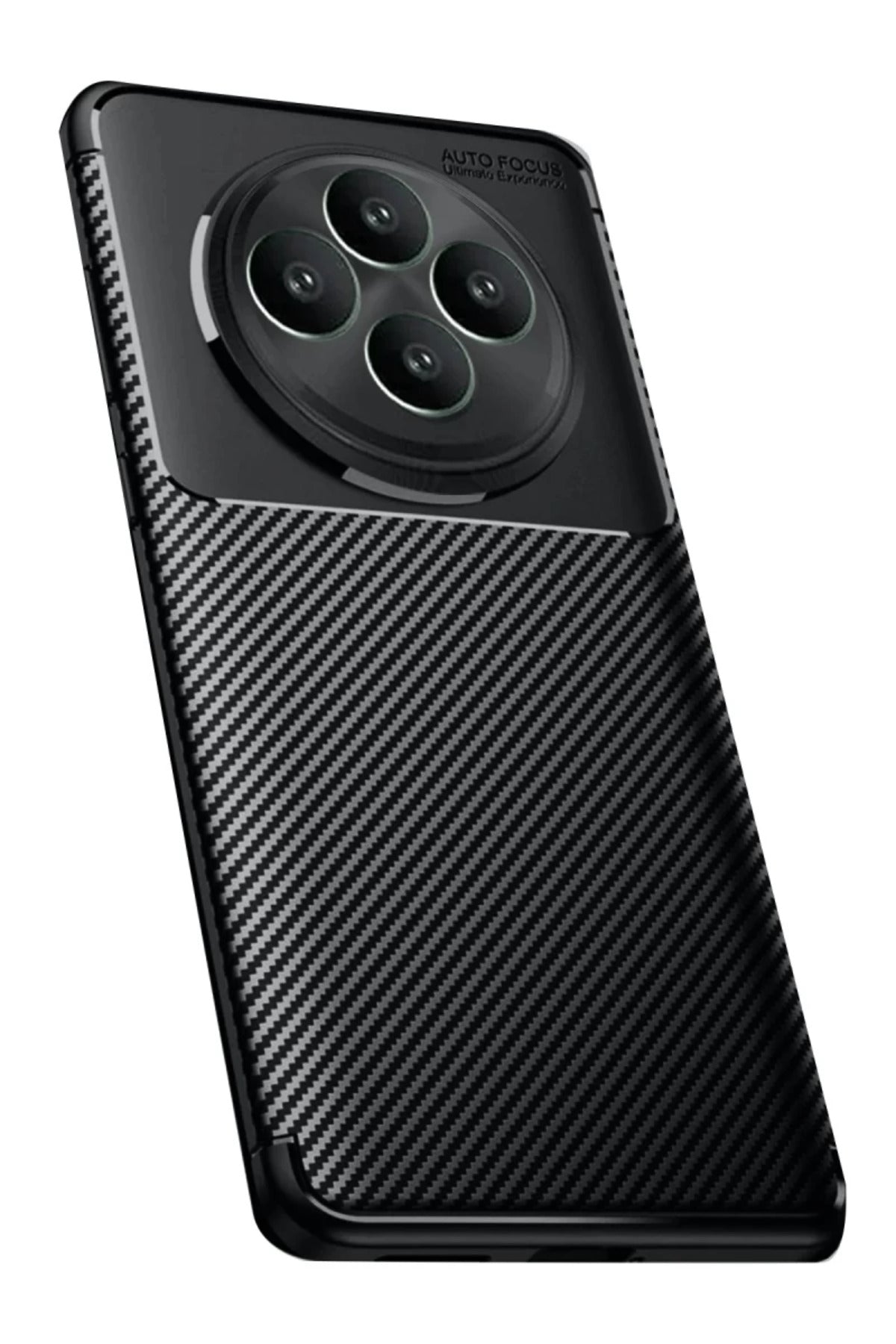 Oppo Reno 11 Uyumlu FS Kılıf Auto Focus Karbon Kapak - Siyah