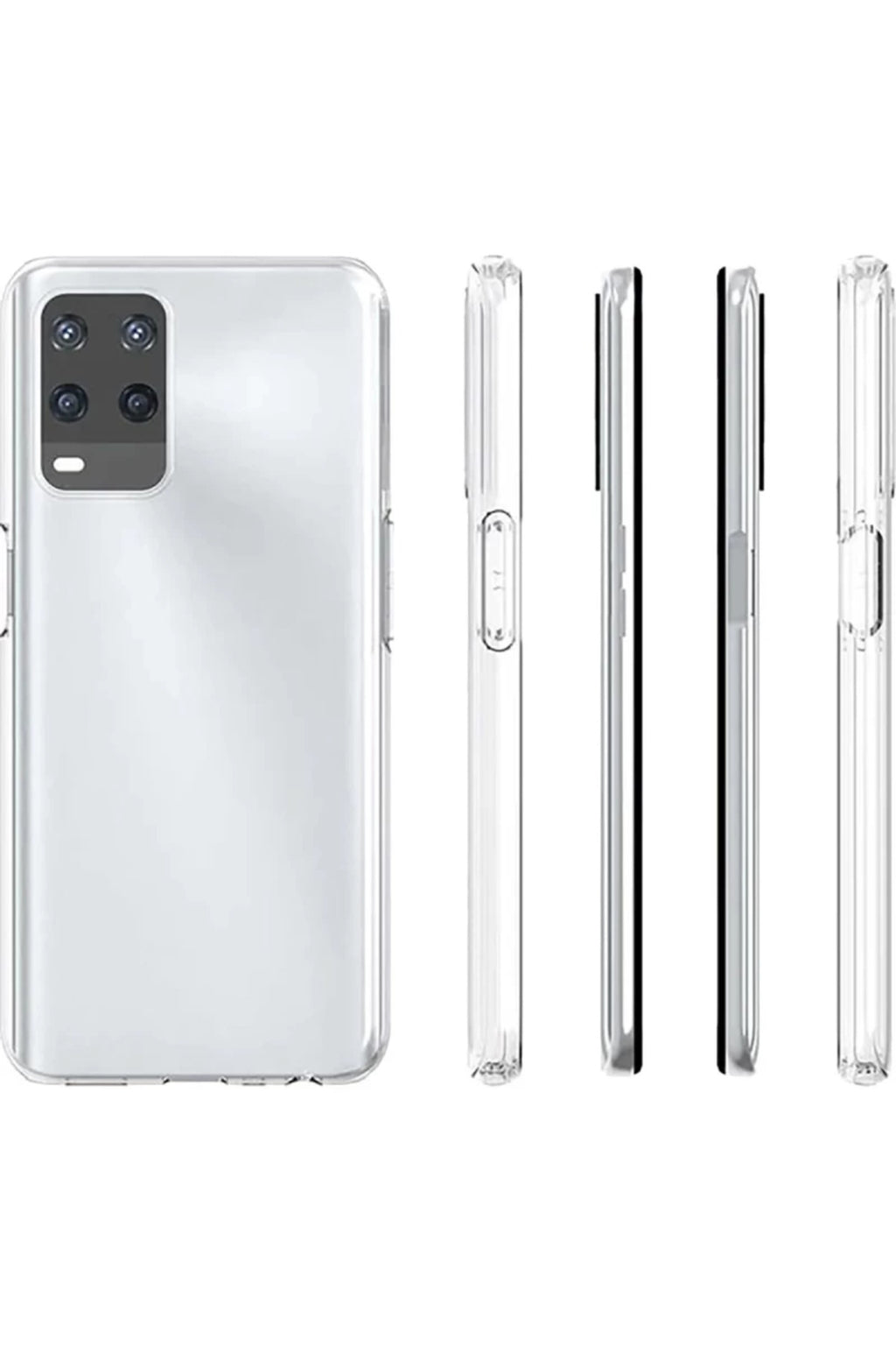 Oppo A54 4G Uyumlu Kılıf Deluxe 2mm Şeffaf Silikon - Şeffaf