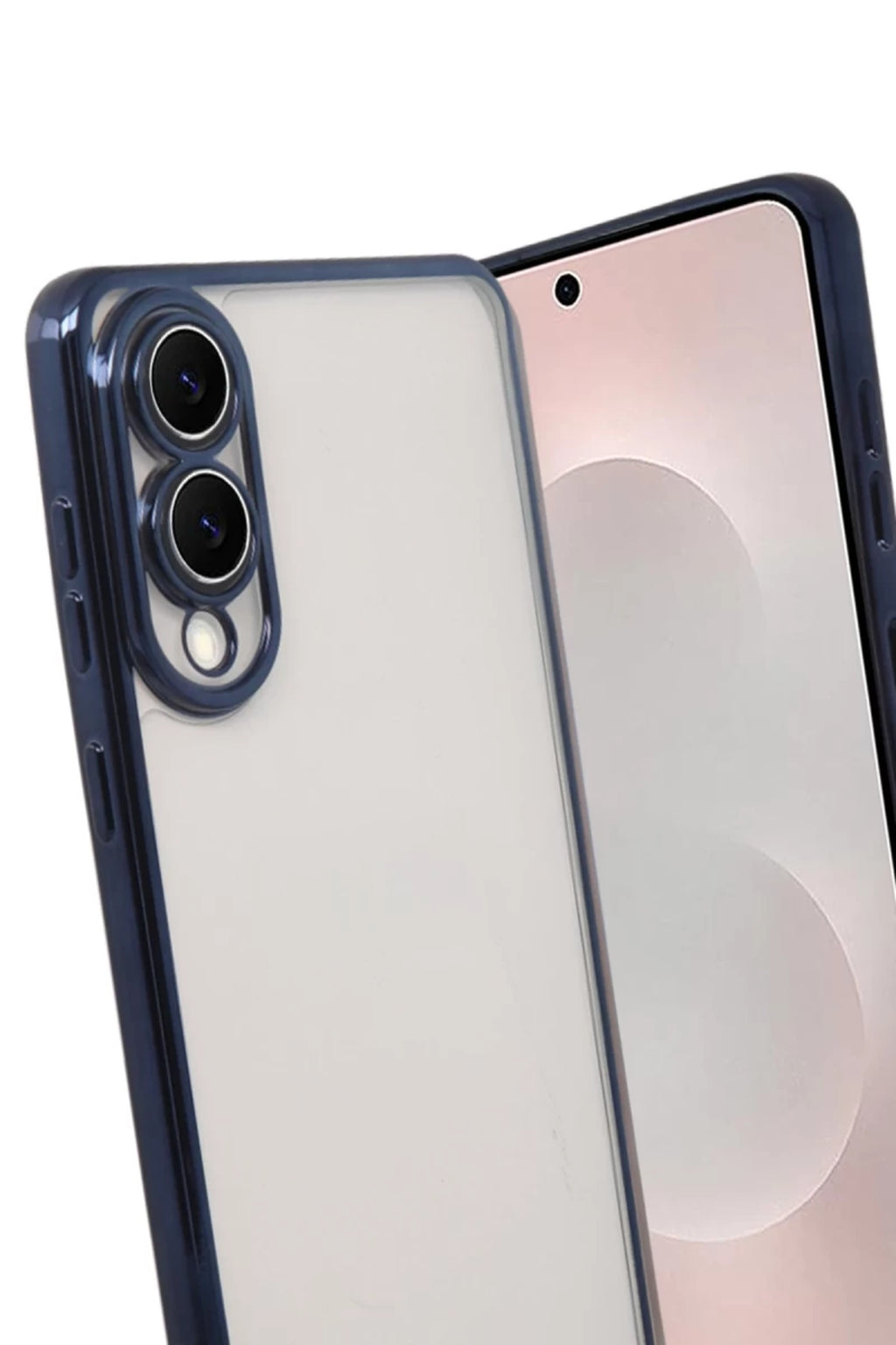 Samsung Galaxy S25 Uyumlu Edge Lensli Silikon - Lacivert