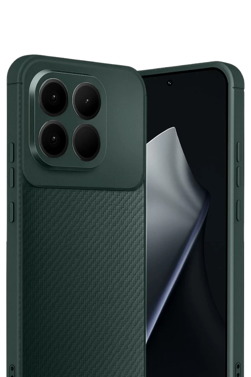 Xiaomi Mi 15T Uyumlu Auto Focus Karbon Kapak - Koyu Yeşil