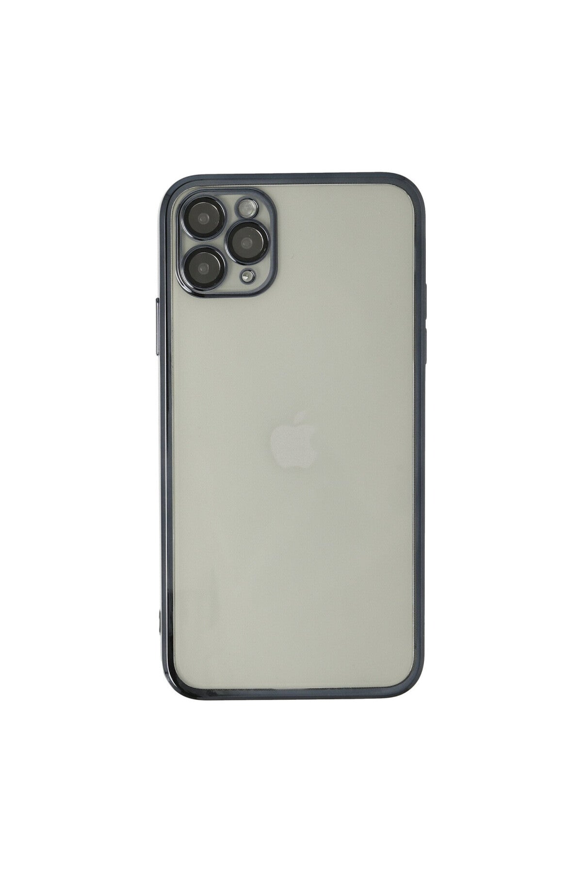 Apple iPhone 11 Pro Max Uyumlu Kılıf Lensli Silikon - Siyah