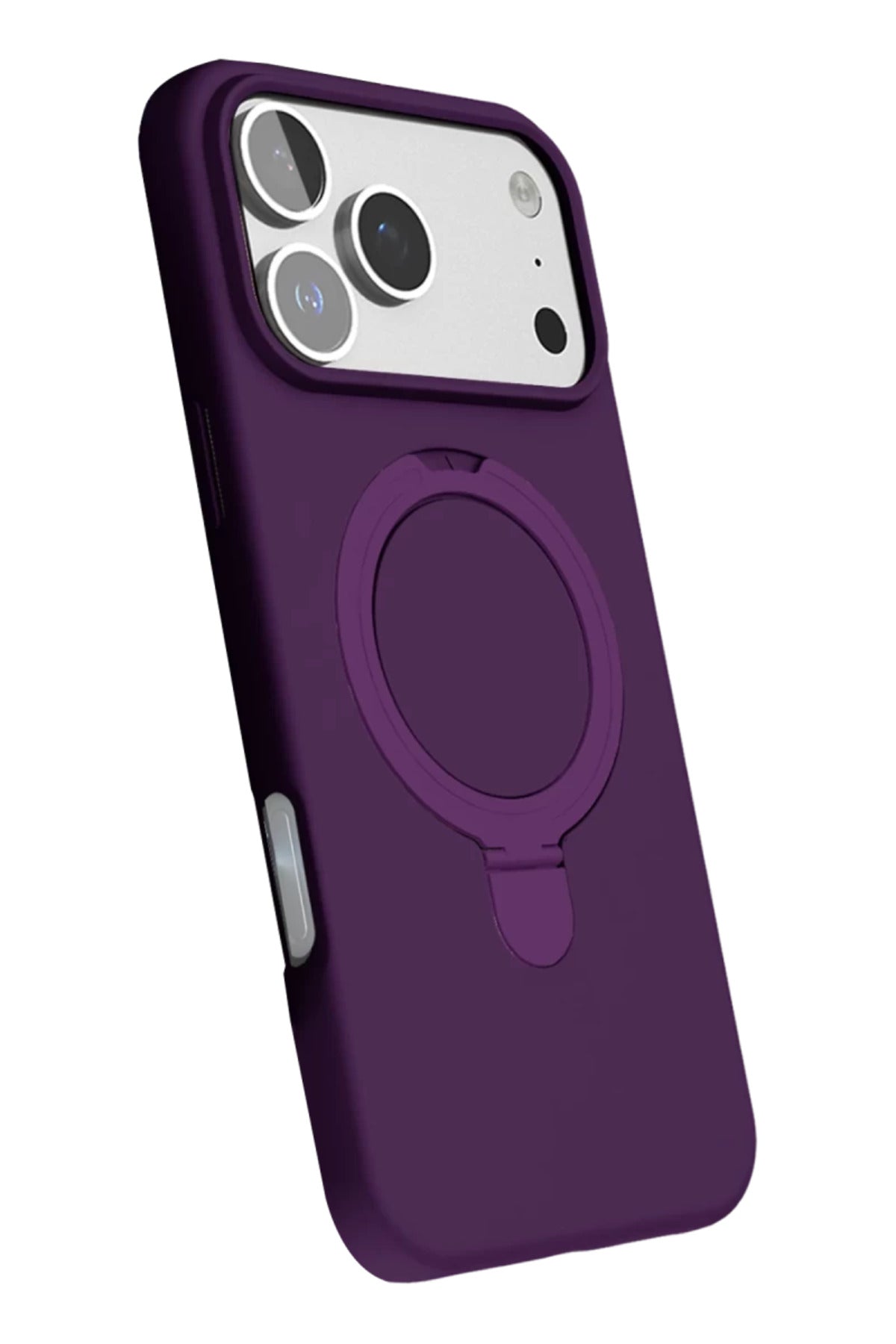 Apple iPhone 17 Pro Uyumlu Regal Magsafe Standlı Kapak - Derin Mor