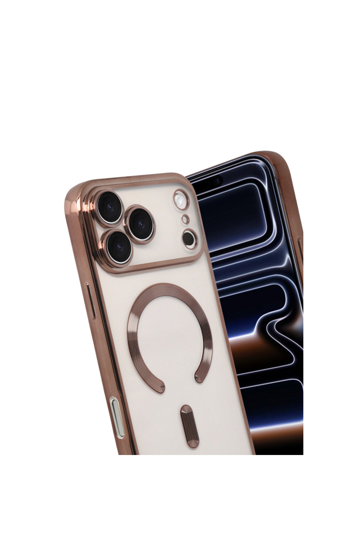 Apple iPhone 17 Pro Uyumlu Kross Magneticsafe Kapak - Çöl Titanyum