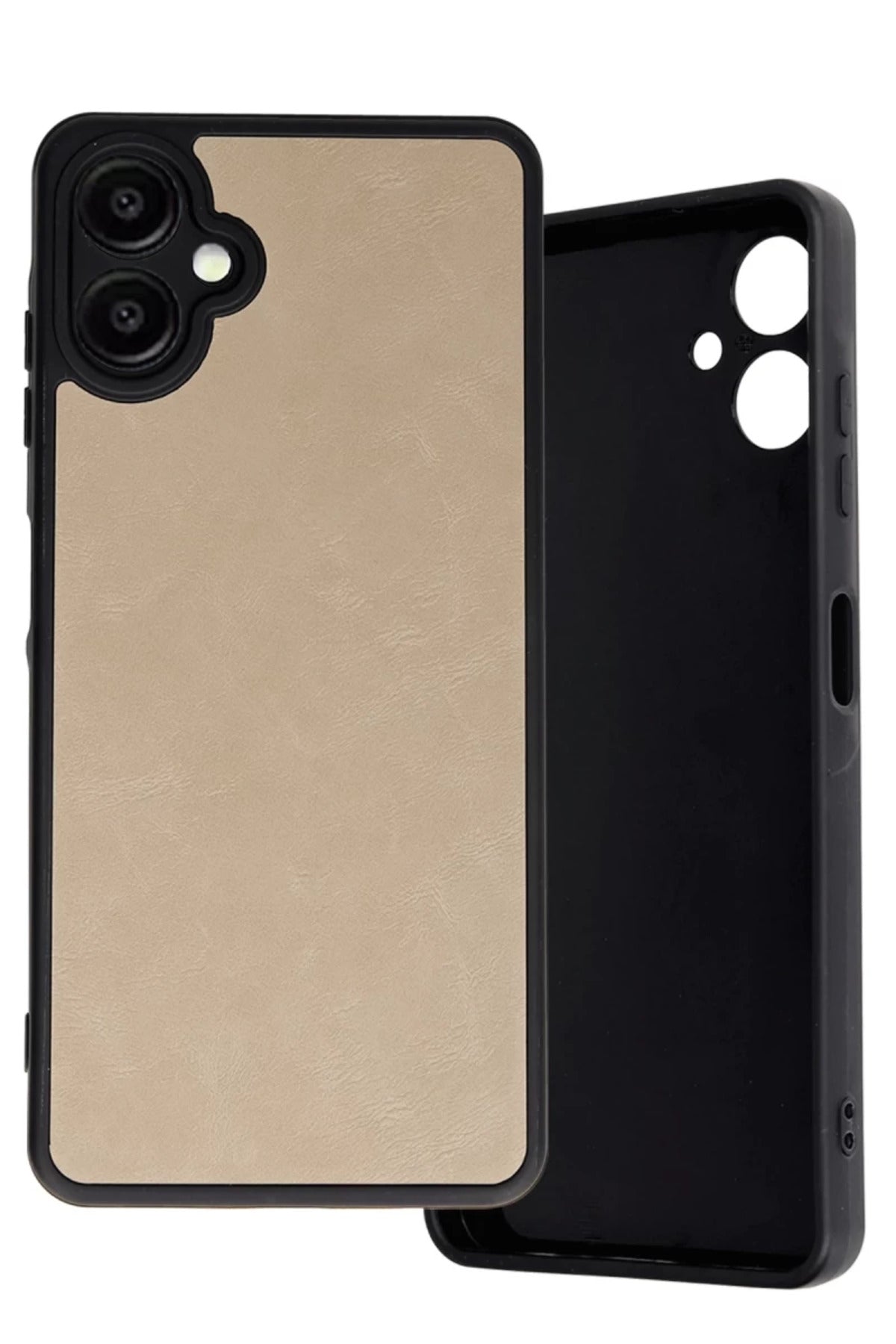 Samsung Galaxy A06 Uyumlu Kılıf Aras Deri Kapak - Pudra