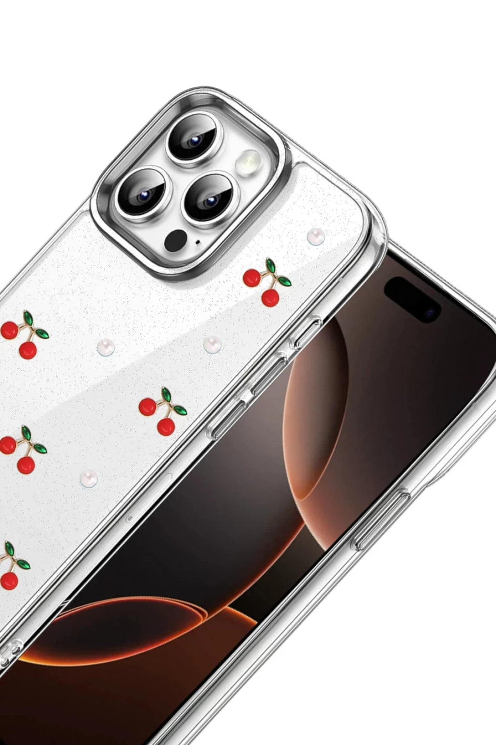 Apple iPhone 15 Pro Uyumlu Fiyonk Desenli Kapak - Desen 9