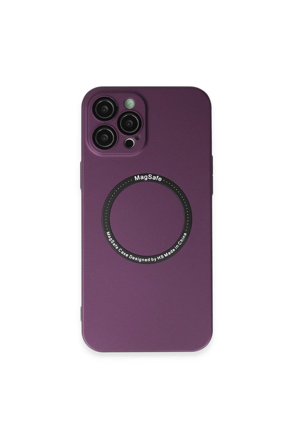 Apple iPhone 12 Pro Uyumlu Kılıf Jack Magneticsafe Lens Silikon - Mürdüm