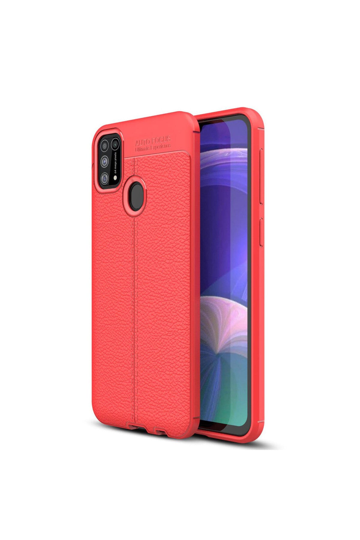 Samsung Galaxy M31 Uyumlu Kılıf Auto Focus Kapak - Kırmızı