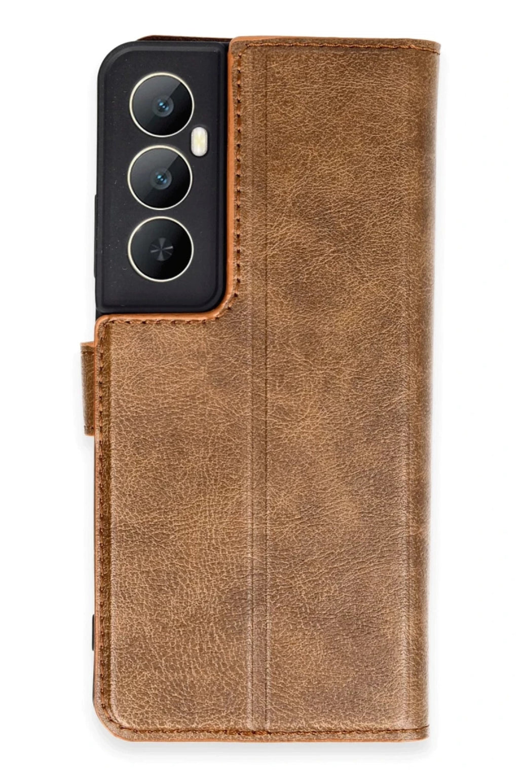 Realme C65 Uyumlu Kılıf Trend S Plus Kapaklı Kılıf - Taba