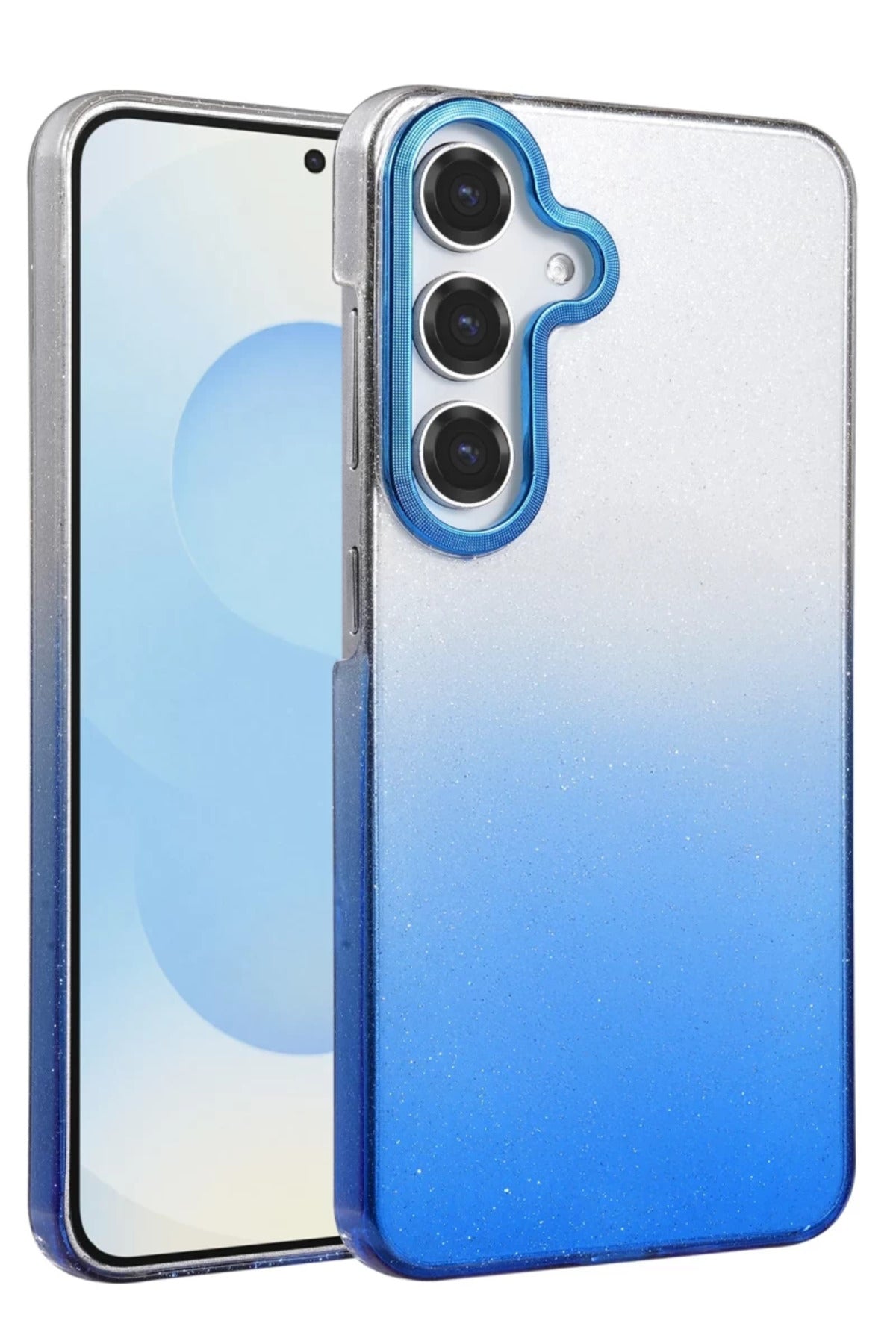 Samsung Galaxy A34 5G Uyumlu Glossy Kapak - Mavi
