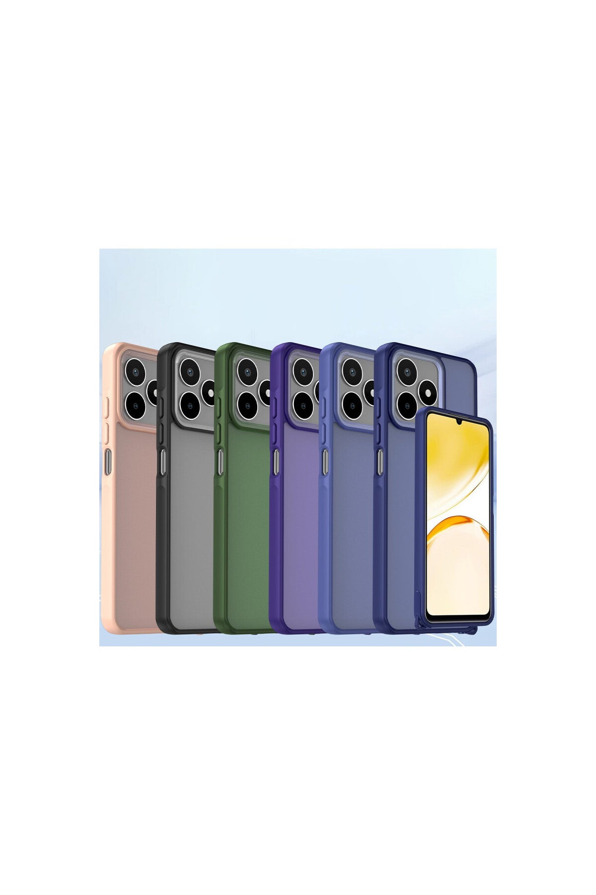 Realme C53 Uyumlu Kılıf Elegant Kapak - Titan Gri