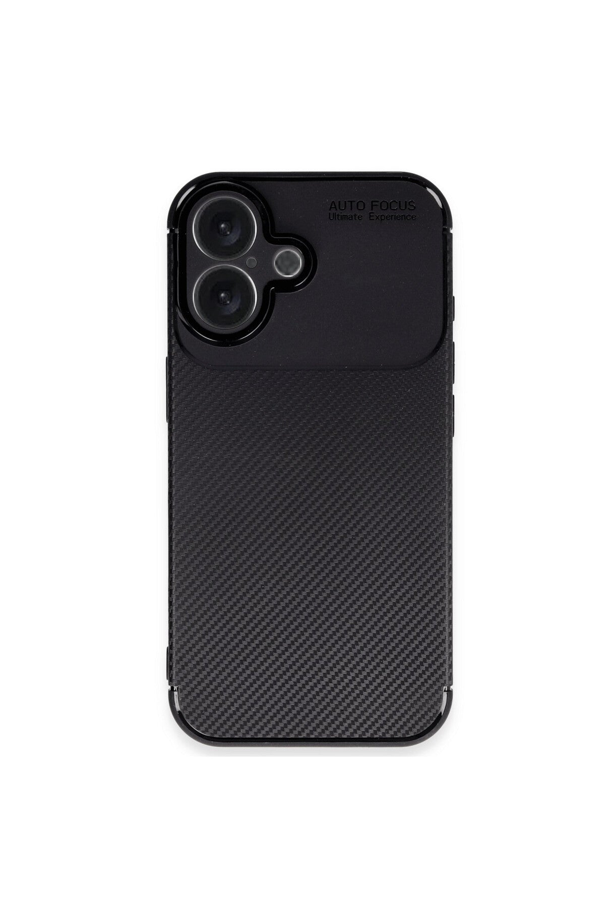 Apple iPhone 16 Plus Uyumlu Kılıf Auto Focus Karbon Kapak - Siyah