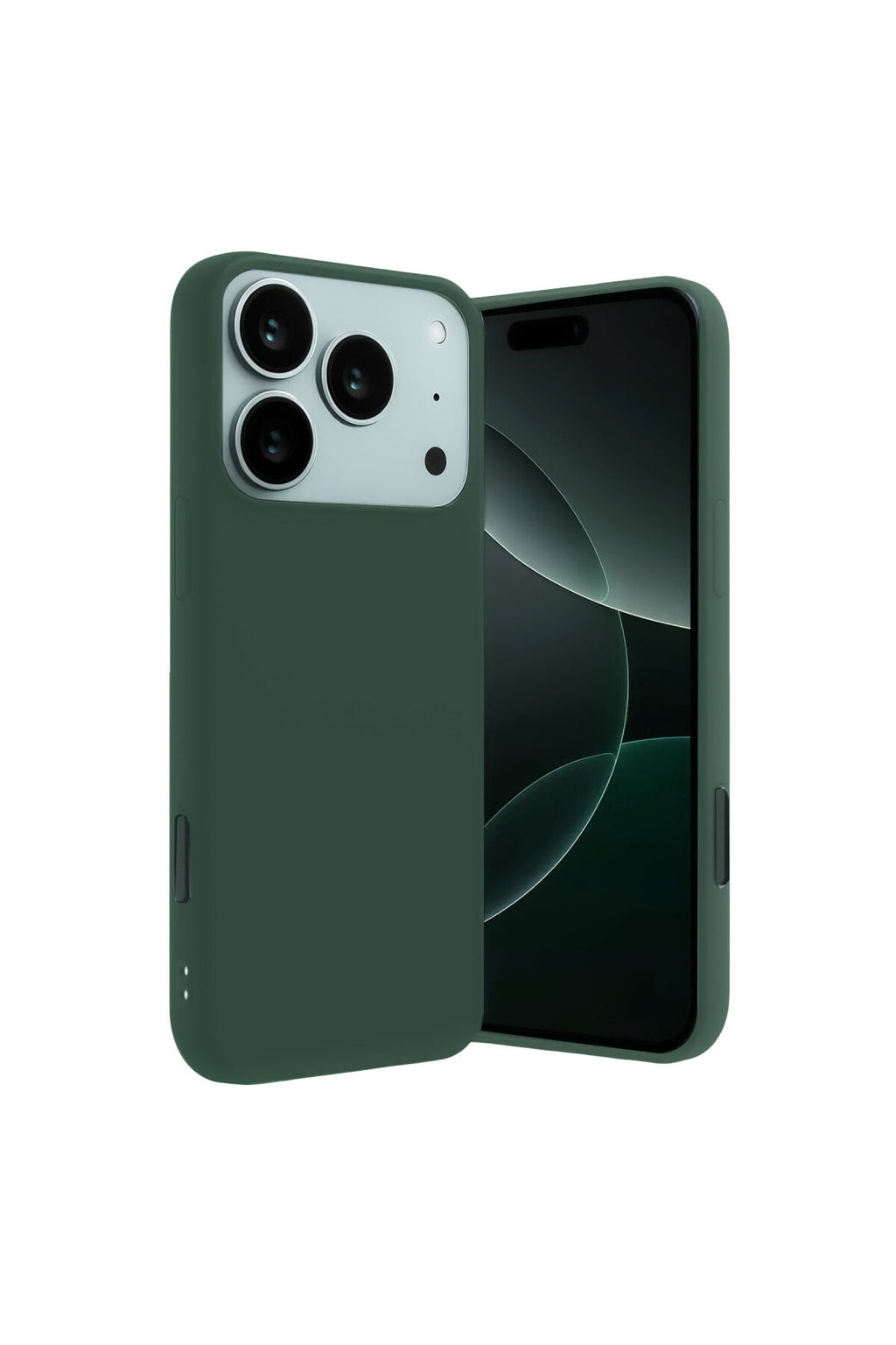 Apple iPhone 17 Pro Uyumlu Nano içi Kadife Silikon - Koyu Yeşil