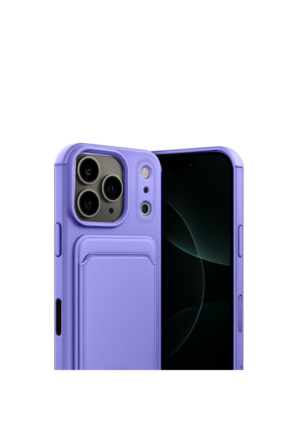 Apple iPhone 17 Pro Uyumlu Kelvin Kartvizitli Silikon - Lila
