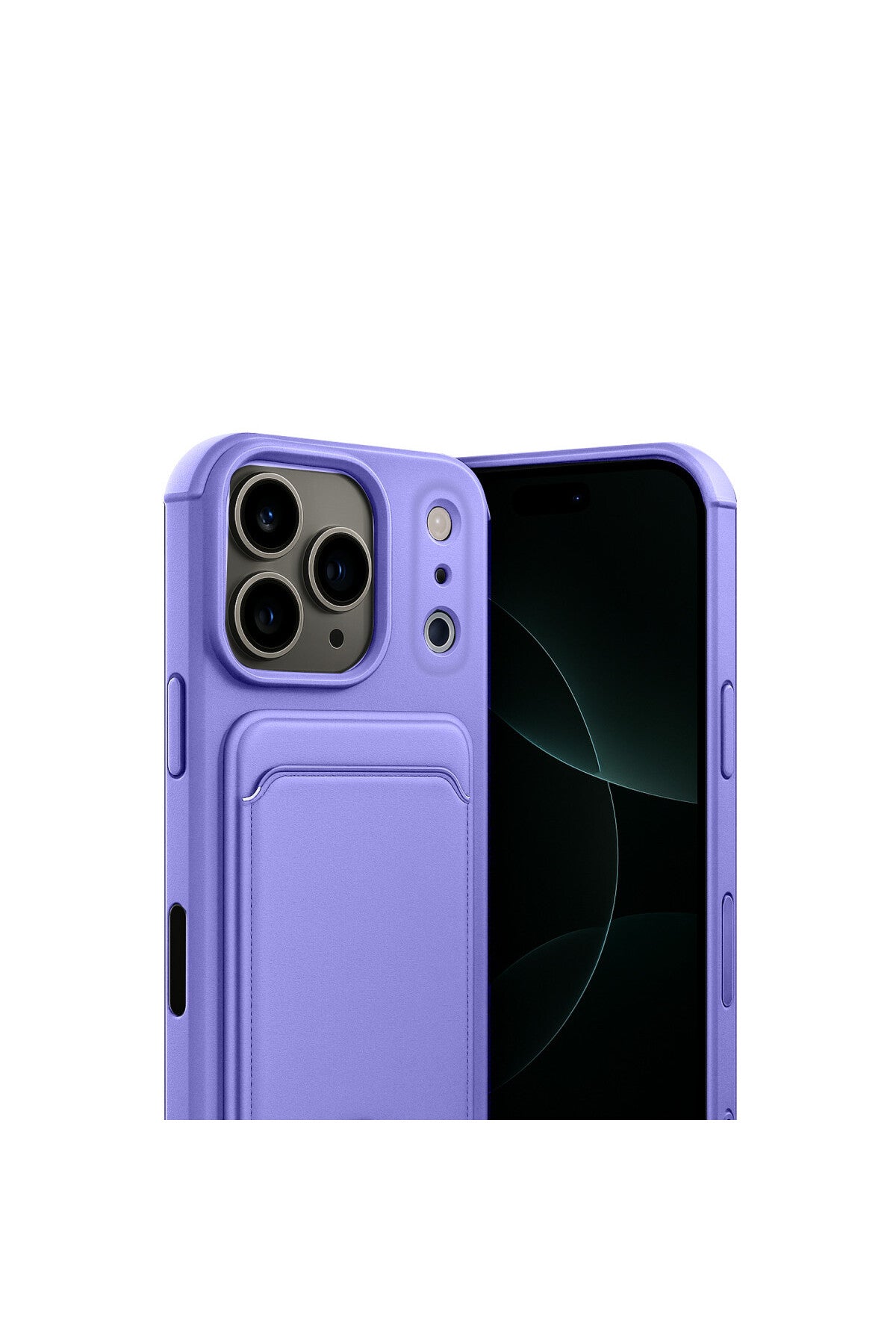 Apple iPhone 17 Pro Uyumlu Kelvin Kartvizitli Silikon - Lila